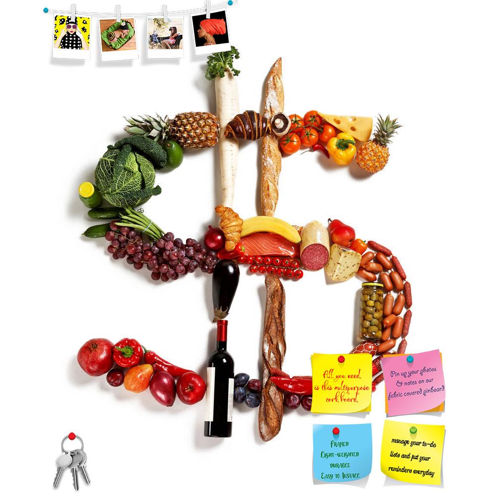 ArtzFolio Photo of Food Dollar Sign Printed Bulletin Board Notice Pin Board Soft Board | Frameless-Bulletin Boards Frameless-AZSAO24313358BLB_FL_L-Image Code 5003019 Vishnu Image Folio Pvt Ltd, IC 5003019, ArtzFolio, Bulletin Boards Frameless, Food & Beverage, Photography, photo, of, food, dollar, sign, printed, bulletin, board, notice, pin, soft, frameless, studio, white, background, pin up board, push pin board, extra large cork board, big pin board, notice board, small bulletin board, cork board, wall no