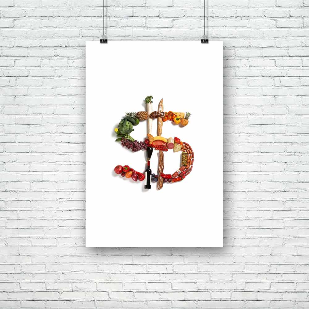 Photo of Food Dollar Sign Unframed Paper Poster-Paper Posters Unframed-POS_UN-IC 5003019 IC 5003019, Astronomy, Black and White, Conceptual, Cosmology, Cuisine, Culture, Dance, Ethnic, Food, Food and Beverage, Food and Drink, Fruit and Vegetable, Fruits, Music and Dance, People, Photography, Signs, Signs and Symbols, Space, Still Life, Traditional, Tribal, Tropical, Vegetables, White, Wine, World Culture, photo, of, dollar, sign, unframed, paper, poster, abundance, agricultural, appetizing, apple, avocado, 