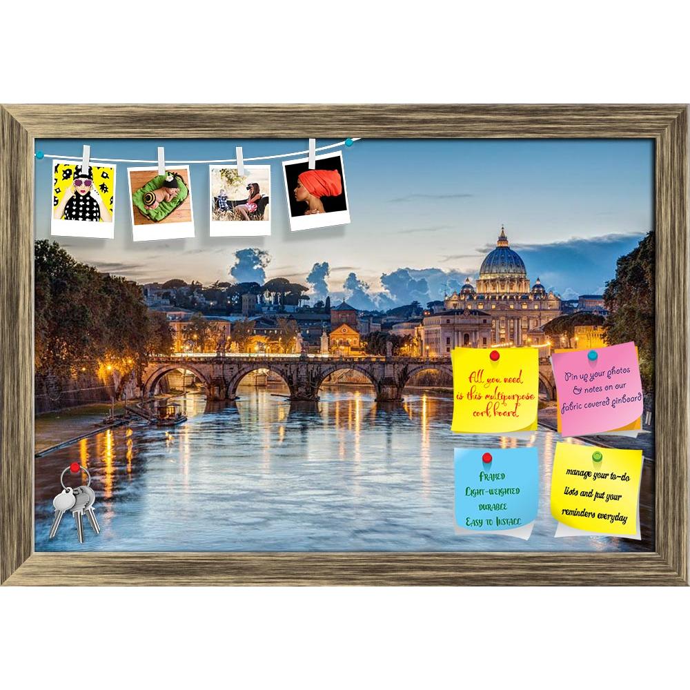 ArtzFolio St. Peters Basilica At Dusk in Rome, Italy Printed Bulletin Board Notice Pin Board Soft Board | Framed-Bulletin Boards Framed-AZSAO24377192BLB_FR_L-Image Code 5003026 Vishnu Image Folio Pvt Ltd, IC 5003026, ArtzFolio, Bulletin Boards Framed, Places, Photography, st., peters, basilica, at, dusk, in, rome, italy, printed, bulletin, board, notice, pin, soft, framed, st, peter’s, roma, vatican, peter, cathedral, dome, michelangelo, pope, francesco, god, jesus, autumn, capital, city, centre, sightsee