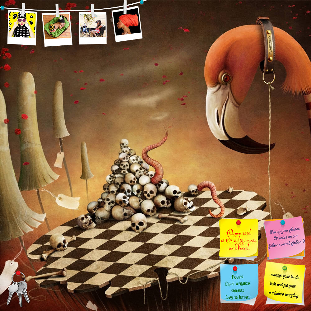 ArtzFolio Fairy Tale Wonderland With Flamingo & Mushrooms Printed Bulletin Board Notice Pin Board Soft Board | Frameless-Bulletin Boards Frameless-AZSAO24390202BLB_FL_L-Image Code 5003030 Vishnu Image Folio Pvt Ltd, IC 5003030, ArtzFolio, Bulletin Boards Frameless, Conceptual, Kids, Digital Art, fairy, tale, wonderland, with, flamingo, mushrooms, printed, bulletin, board, notice, pin, soft, frameless, illustration, computer, graphics, pin up board, push pin board, extra large cork board, big pin board, noti