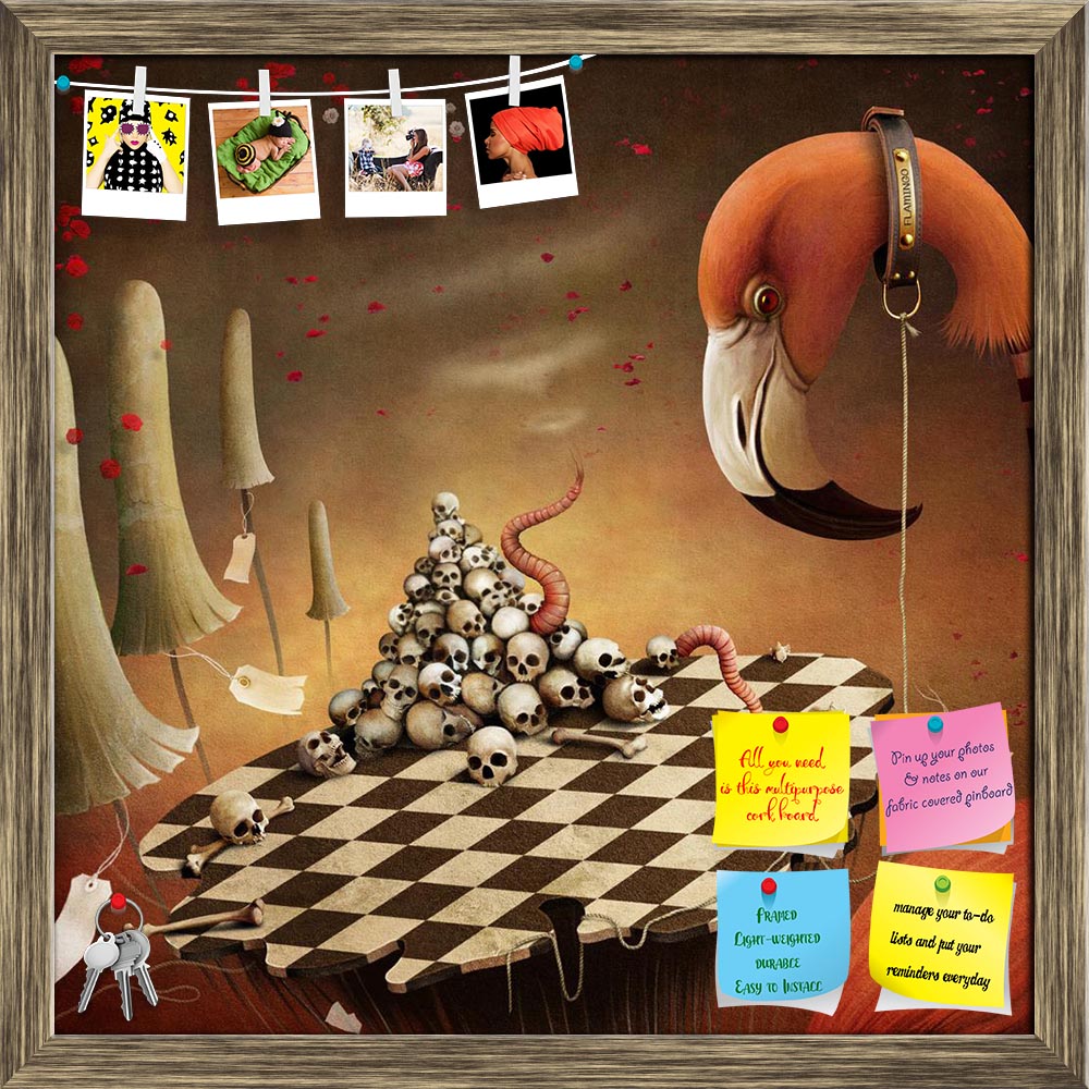ArtzFolio Fairy Tale Wonderland With Flamingo & Mushrooms Printed Bulletin Board Notice Pin Board Soft Board | Framed-Bulletin Boards Framed-AZSAO24390202BLB_FR_L-Image Code 5003030 Vishnu Image Folio Pvt Ltd, IC 5003030, ArtzFolio, Bulletin Boards Framed, Conceptual, Kids, Digital Art, fairy, tale, wonderland, with, flamingo, mushrooms, printed, bulletin, board, notice, pin, soft, framed, illustration, computer, graphics, pin up board, push pin board, extra large cork board, big pin board, notice board, sm