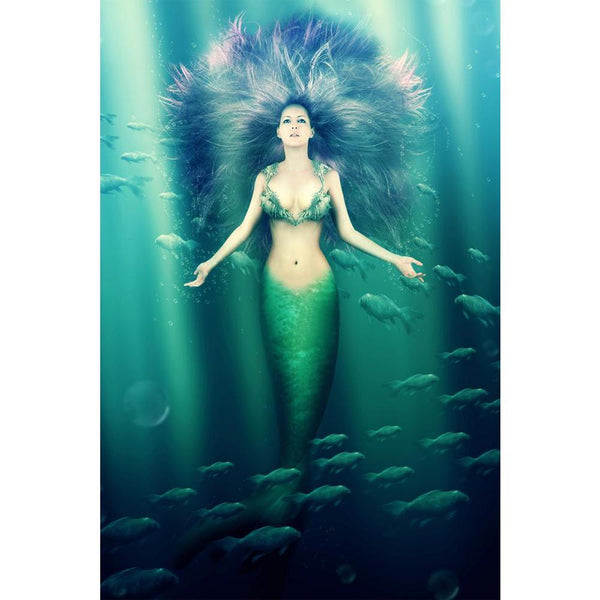 Mermaid With Fish Tail D2 Unframed Paper Poster-Paper Posters Unframed-POS_UN-IC 5003036 IC 5003036, Fantasy, Health, Illustrations, Mermaid, Surrealism, with, fish, tail, d2, unframed, paper, wall, poster, beautiful, beauty, blue, bra, bubbles, diving, dream, fairy, fairytale, fantastic, floating, girl, hair, hairstyle, illustration, lady, legend, legendary, light, magic, mythology, nixie, ocean, purple, scale, sea, shell, slim, sunlight, surreal, swimmer, swimming, tale, under, underwater, unreal, water, 