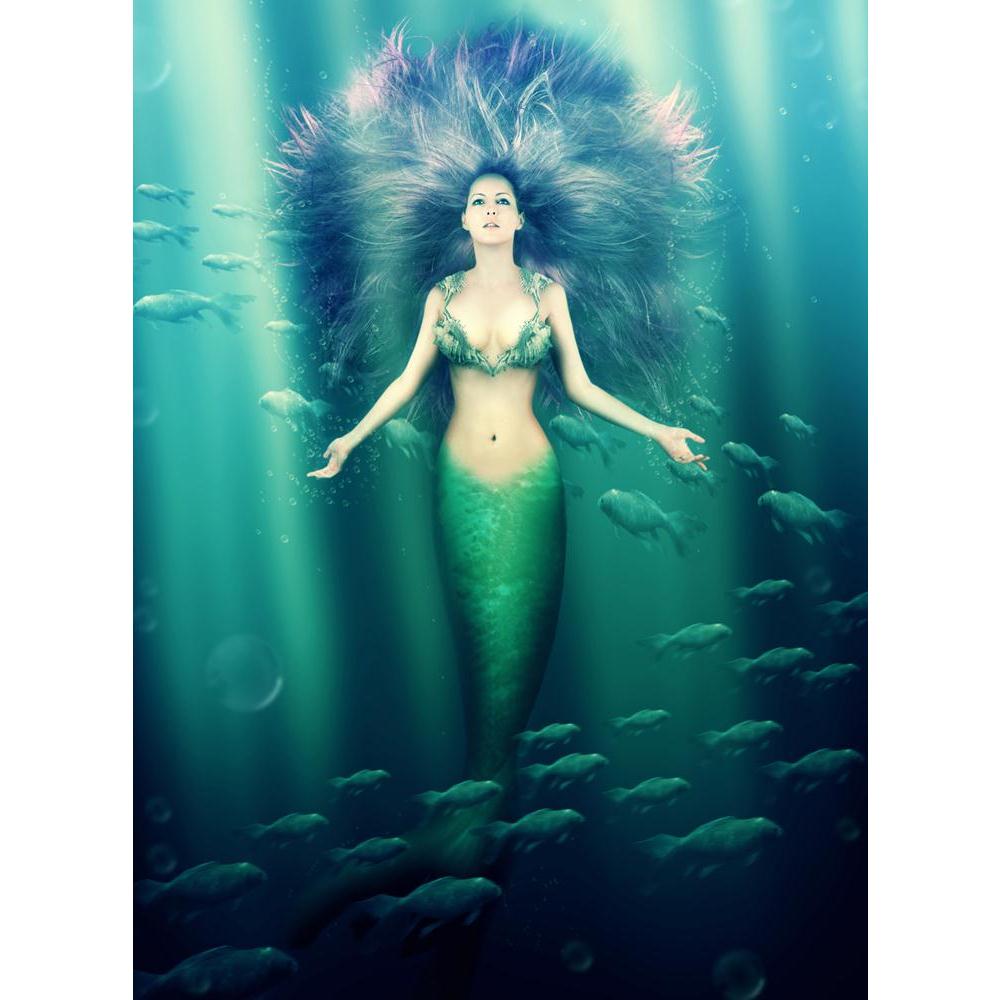 Mermaid With Fish Tail Canvas Painting Synthetic Frame-Paintings MDF Framing-AFF_FR-IC 5003036 IC 5003036, Fantasy, Health, Illustrations, Mermaid, Surrealism, with, fish, tail, canvas, painting, synthetic, frame, beautiful, beauty, blue, bra, bubbles, diving, dream, fairy, fairytale, fantastic, floating, girl, hair, hairstyle, illustration, lady, legend, legendary, light, magic, mythology, nixie, ocean, purple, scale, sea, shell, slim, sunlight, surreal, swimmer, swimming, tale, under, underwater, unreal, 