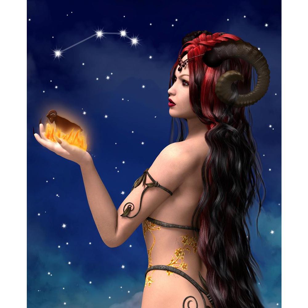 Zodiac Series Aries Canvas Painting Synthetic Frame-Paintings MDF Framing-AFF_FR-IC 5003043 IC 5003043, Animals, Art and Paintings, Astrology, Black, Black and White, Digital, Digital Art, Fantasy, Fashion, Graphic, Horoscope, Illustrations, Individuals, Marble and Stone, People, Portraits, Signs, Signs and Symbols, Space, Sun Signs, Symbols, Zodiac, series, aries, canvas, painting, synthetic, frame, animal, art, artistic, beautiful, character, constellation, crown, date, element, female, fire, flames, fort