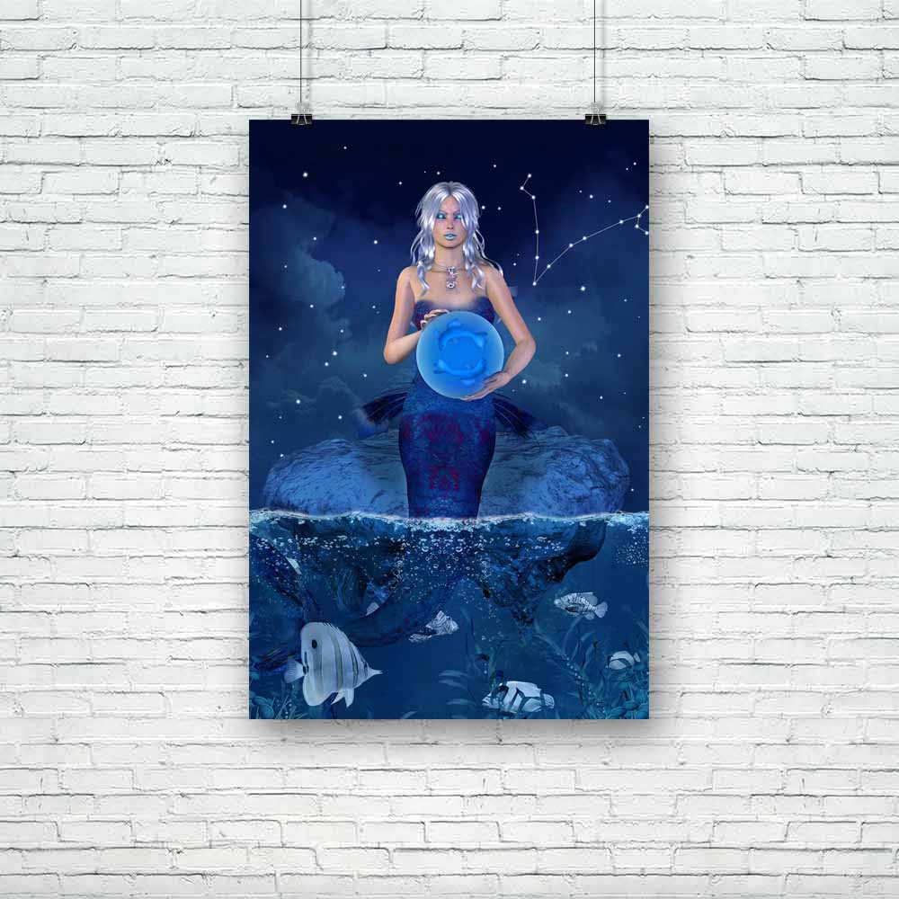 Zodiac Series Pisces D1 Unframed Paper Poster-Paper Posters Unframed-POS_UN-IC 5003044 IC 5003044, Art and Paintings, Astrology, Digital, Digital Art, Fantasy, Fashion, Graphic, Horoscope, Illustrations, Individuals, Mermaid, People, Portraits, Signs, Signs and Symbols, Space, Sun Signs, Symbols, Zodiac, series, pisces, d1, unframed, paper, poster, aquarium, art, artistic, beautiful, beauty, blue, calendar, character, color, constellation, cool, cover, design, element, face, fish, fortune, telling, girl, gr