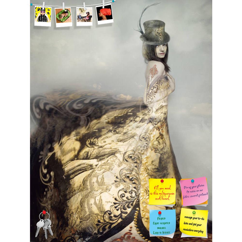 ArtzFolio Portrait Of An Extravagant Lady Printed Bulletin Board Notice Pin Board Soft Board | Frameless-Bulletin Boards Frameless-AZSAO24515511BLB_FL_L-Image Code 5003055 Vishnu Image Folio Pvt Ltd, IC 5003055, ArtzFolio, Bulletin Boards Frameless, Fashion, Figurative, Photography, portrait, of, an, extravagant, lady, printed, bulletin, board, notice, pin, soft, frameless, beautiful, artistic, eighteen, century, style, dress, cylinder, clouds, background, female, woman, young, body, elegant, figure, elegan