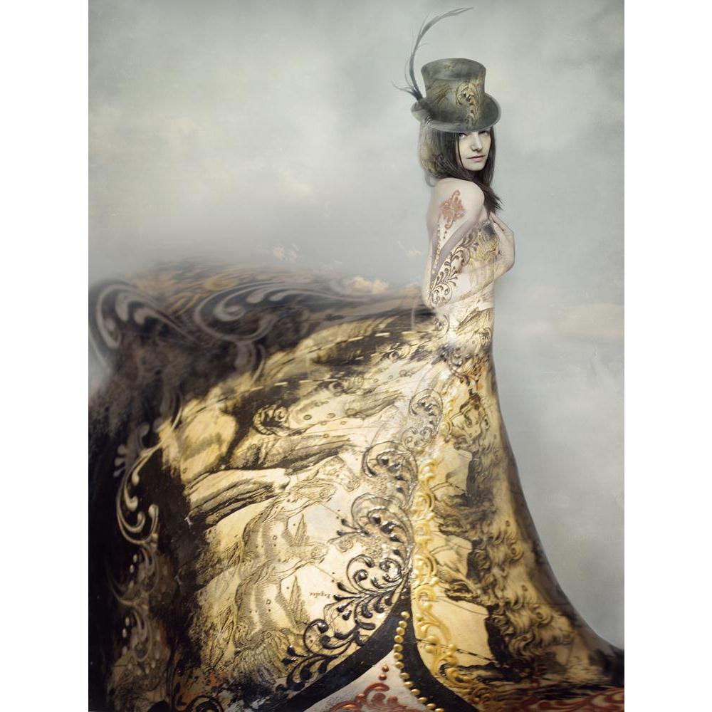 Portrait Of An Extravagant Lady Canvas Painting Synthetic Frame ...
