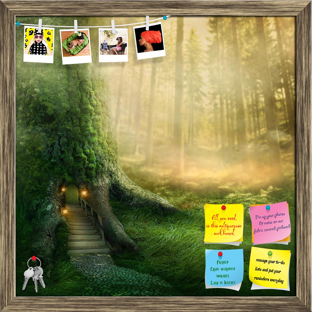 ArtzFolio Fantasy Tree House In Forest D2 Printed Bulletin Board Notice Pin Board Soft Board | Framed-Bulletin Boards Framed-AZSAO24526963BLB_FR_L-Image Code 5003056 Vishnu Image Folio Pvt Ltd, IC 5003056, ArtzFolio, Bulletin Boards Framed, Fantasy, Landscapes, Digital Art, tree, house, in, forest, d2, printed, bulletin, board, notice, pin, soft, framed, magic, surreal, dreams, light, lantern, shine, door, outdoor, way, leaves, fog, dreamy, adventure, nobody, natural, mystery, green, sparkle, lamp, mysterio