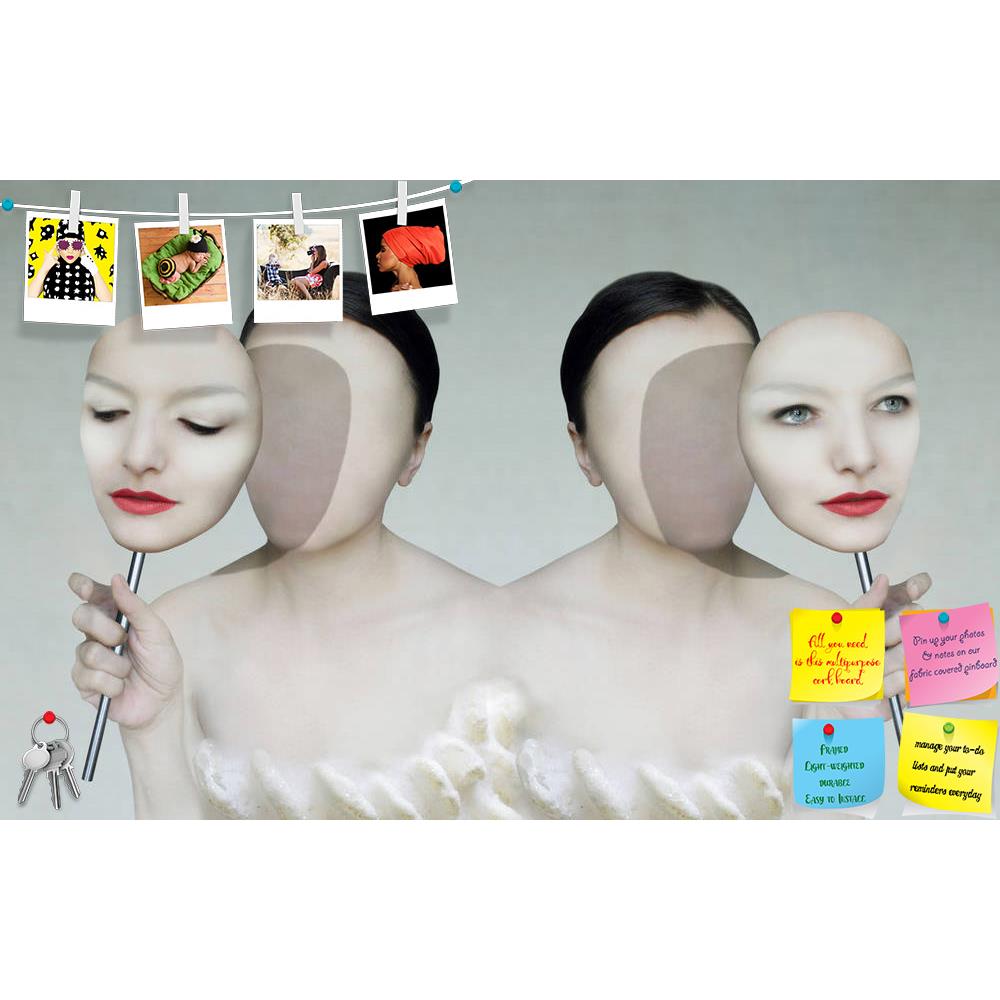 ArtzFolio Surreal Portrait Of Two Women Printed Bulletin Board Notice Pin Board Soft Board | Frameless-Bulletin Boards Frameless-AZSAO24533401BLB_FL_L-Image Code 5003058 Vishnu Image Folio Pvt Ltd, IC 5003058, ArtzFolio, Bulletin Boards Frameless, Conceptual, Portraits, Digital Art, surreal, portrait, of, two, women, printed, bulletin, board, notice, pin, soft, frameless, faceless, face, masks, art, artistic, surrealism, surrealist, artist, mask, imagine, imagination, personality, double, couple, duplicity,
