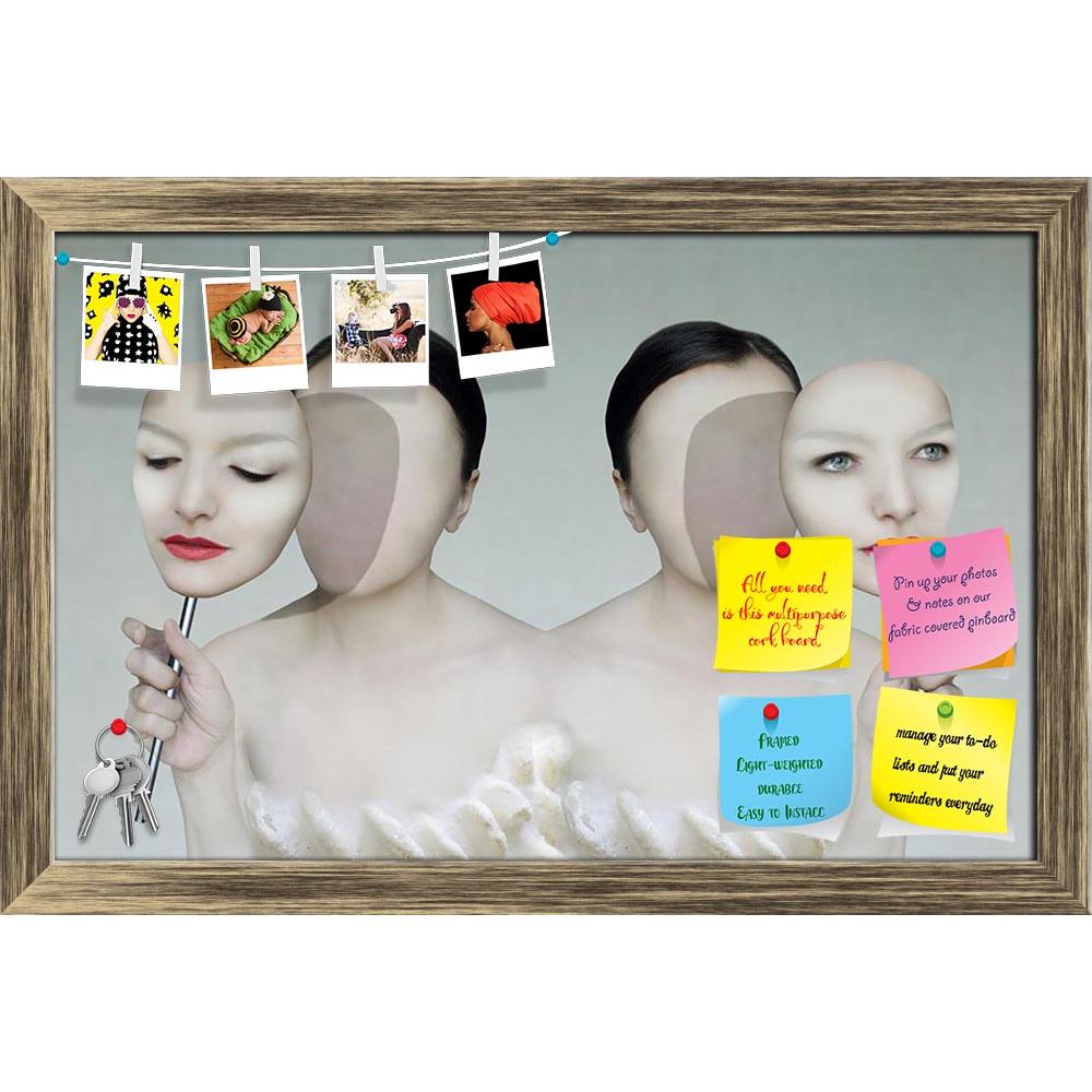 ArtzFolio Surreal Portrait Of Two Women Printed Bulletin Board Notice Pin Board Soft Board | Framed-Bulletin Boards Framed-AZSAO24533401BLB_FR_L-Image Code 5003058 Vishnu Image Folio Pvt Ltd, IC 5003058, ArtzFolio, Bulletin Boards Framed, Conceptual, Portraits, Digital Art, surreal, portrait, of, two, women, printed, bulletin, board, notice, pin, soft, framed, faceless, face, masks, art, artistic, surrealism, surrealist, artist, mask, imagine, imagination, personality, double, couple, duplicity, hand, femal