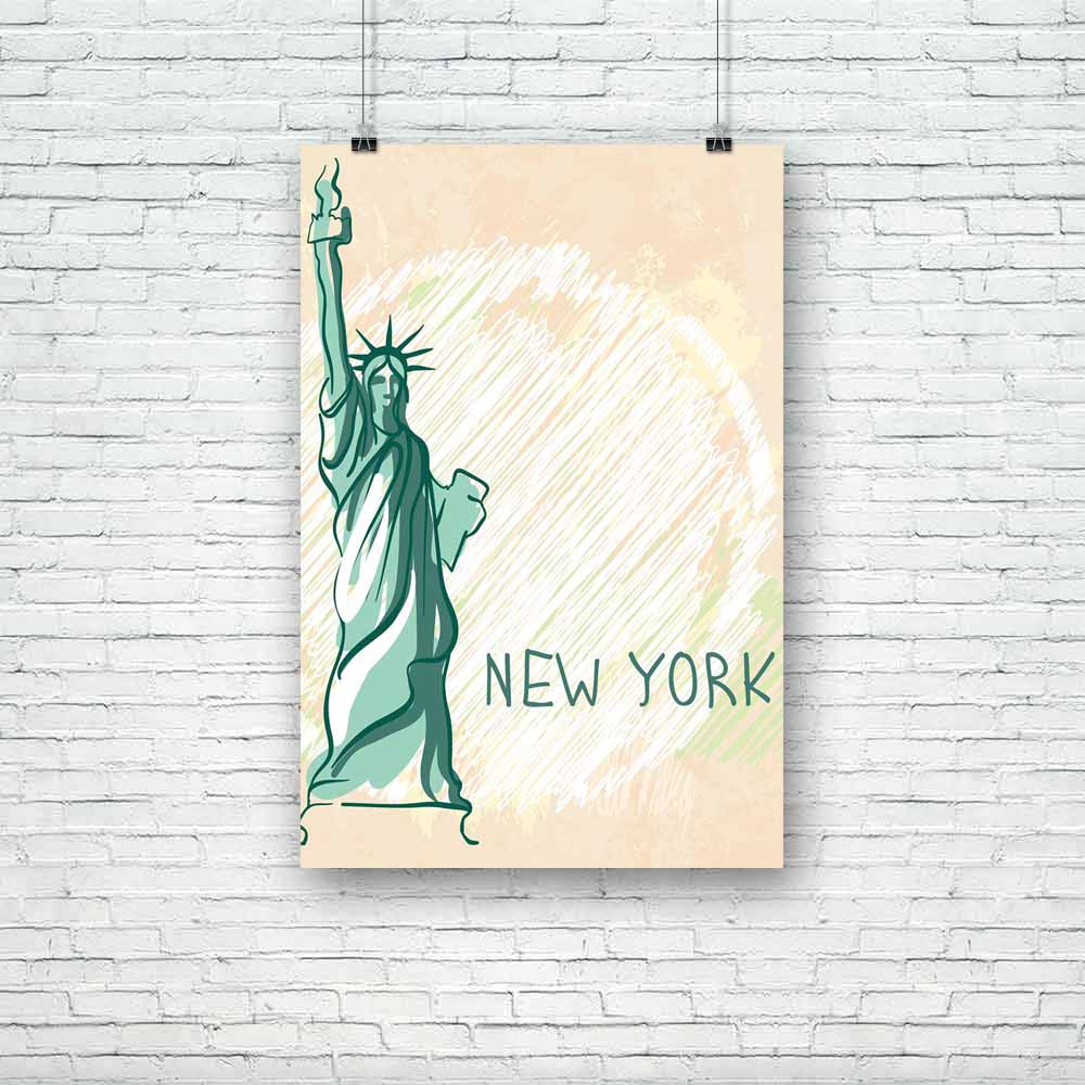 Liberty New York Usa Unframed Paper Poster-Paper Posters Unframed-POS_UN-IC 5003063 IC 5003063, American, Art and Paintings, Automobiles, Black and White, Cities, City Views, Culture, Ethnic, Icons, Illustrations, Landmarks, Places, Signs and Symbols, Sketches, Symbols, Traditional, Transportation, Travel, Tribal, Vehicles, White, World Culture, liberty, new, york, usa, unframed, paper, poster, america, art, background, building, capital, city, clip, crown, democracy, doodles, famous, freedom, great, grunge