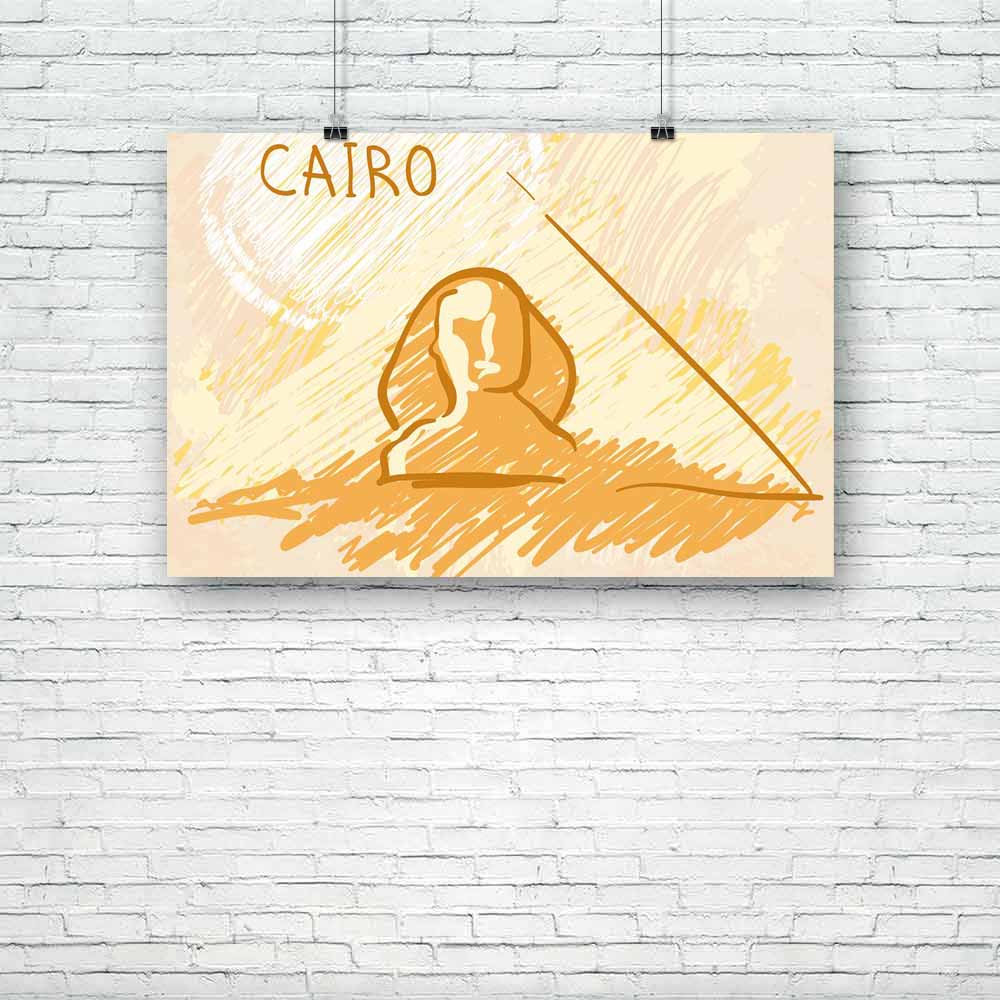 Pyramids & Sphinx Cairo Egypt Unframed Paper Poster-Paper Posters Unframed-POS_UN-IC 5003064 IC 5003064, African, Ancient, Architecture, Art and Paintings, Automobiles, Black and White, Cities, City Views, Culture, Ethnic, Eygptian, Historical, Icons, Illustrations, Landmarks, Medieval, Places, Signs and Symbols, Sketches, Symbols, Traditional, Transportation, Travel, Tribal, Vehicles, Vintage, White, World Culture, pyramids, sphinx, cairo, egypt, unframed, paper, poster, africa, antiquities, archeology, ar