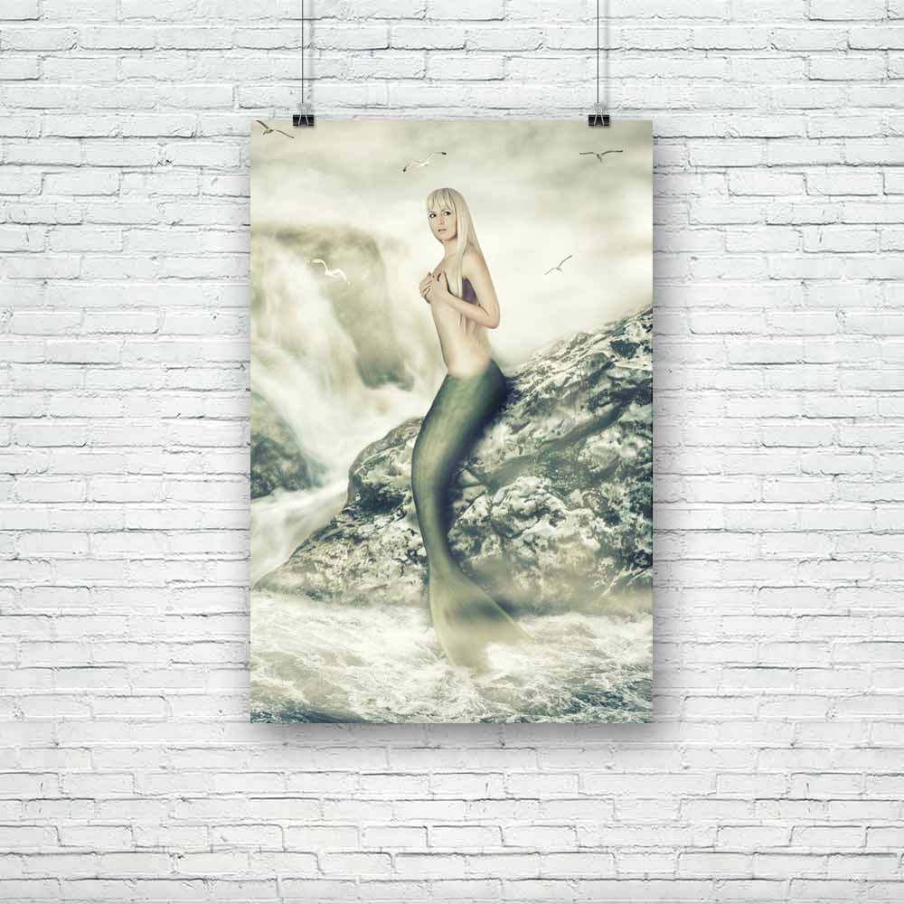 Beautiful Mermaid Sitting On A Rock Unframed Paper Poster-Paper Posters Unframed-POS_UN-IC 5003069 IC 5003069, Art and Paintings, Birds, Fantasy, Fashion, Marble and Stone, Mermaid, Mountains, Nature, Religion, Religious, Scenic, beautiful, sitting, on, a, rock, unframed, paper, poster, art, beach, beauty, cute, dark, daydream, delight, fairytale, female, figure, fishtail, girl, glamour, goddess, hair, harmony, legend, magic, mist, model, mythical, nymph, ocean, outdoor, person, pretty, sea, seashore, skin,