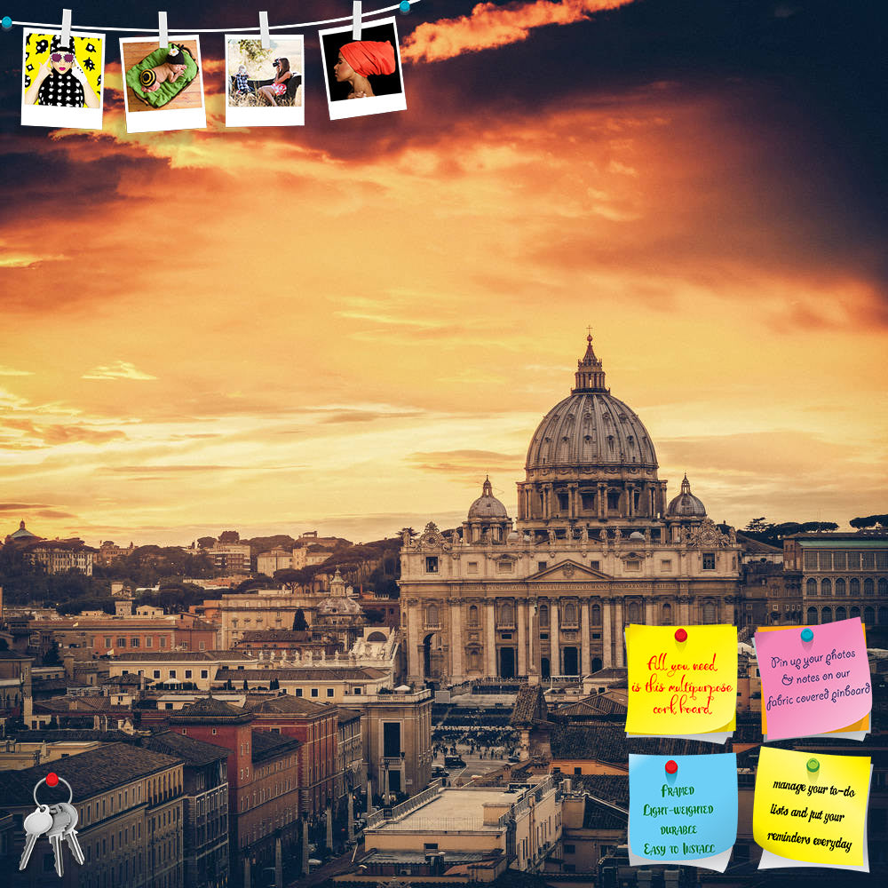 ArtzFolio St. Peter's Cathedral in Rome, Italy Printed Bulletin Board Notice Pin Board Soft Board | Frameless-Bulletin Boards Frameless-AZSAO24645156BLB_FL_L-Image Code 5003071 Vishnu Image Folio Pvt Ltd, IC 5003071, ArtzFolio, Bulletin Boards Frameless, Places, Vintage, Photography, st., peter's, cathedral, in, rome, italy, printed, bulletin, board, notice, pin, soft, frameless, view, st, roma, night, vatican, hdr, ancient, landmark, coaster, urban, roman, outdoor, italian, historical, river, illuminated, 