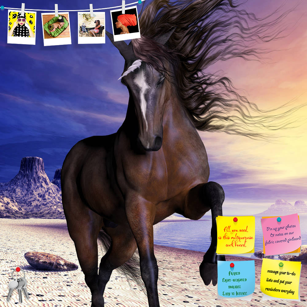ArtzFolio Mahogony Bay Unicorn Printed Bulletin Board Notice Pin Board Soft Board | Frameless-Bulletin Boards Frameless-AZSAO24650706BLB_FL_L-Image Code 5003075 Vishnu Image Folio Pvt Ltd, IC 5003075, ArtzFolio, Bulletin Boards Frameless, Animals, Conceptual, Kids, Digital Art, mahogony, bay, unicorn, printed, bulletin, board, notice, pin, soft, frameless, beautiful, prances, its, wild, mane, flowing, muscles, shining, horse, animal, equine, creature, magic, fantasy, fairytale, folklore, tale, fable, horn, 