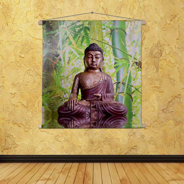 ArtzFolio Buddha With Green Bamboo Fabric Painting Tapestry Scroll Art Hanging-Scroll Art-AZART24655378TAP_L-Image Code 5003076 Vishnu Image Folio Pvt Ltd, IC 5003076, ArtzFolio, Scroll Art, Religious, Photography, buddha, with, green, bamboo, canvas, fabric, painting, tapestry, scroll, art, hanging, asian, awake, balance, body, buddhism, calm, china, decoration, energy, enlightenment, health, healthy, liquor, living, space, meditation, mental, mind, nepal, object, power, recreation, reflection, relax, rela