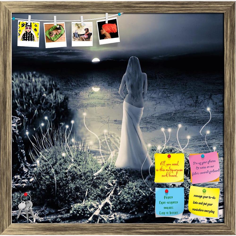 ArtzFolio Fantasy Magic World Printed Bulletin Board Notice Pin Board Soft Board | Framed-Bulletin Boards Framed-AZSAO24663283BLB_FR_L-Image Code 5003078 Vishnu Image Folio Pvt Ltd, IC 5003078, ArtzFolio, Bulletin Boards Framed, Fantasy, Figurative, Photography, magic, world, printed, bulletin, board, notice, pin, soft, framed, fairy, mermaid, standing, green, island, lake, watching, moon, pixie, woman, female, girl, lady, witch, light, shine, summer, water, reflection, silence, tranquility, back, slim, mys