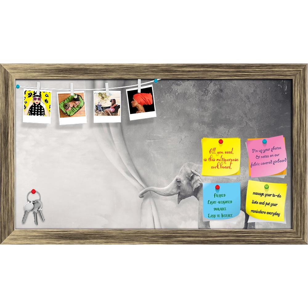ArtzFolio Elephant That Opens A Curtain With Its Trunk Printed Bulletin Board Notice Pin Board Soft Board | Framed-Bulletin Boards Framed-AZSAO24693433BLB_FR_L-Image Code 5003080 Vishnu Image Folio Pvt Ltd, IC 5003080, ArtzFolio, Bulletin Boards Framed, Animals, Conceptual, Kids, Digital Art, elephant, that, opens, a, curtain, with, its, trunk, printed, bulletin, board, notice, pin, soft, framed, beautiful, surreal, black, white, mammal, pachyderm, animal, funny, grey, gray, horizontal, opened, surrealistic