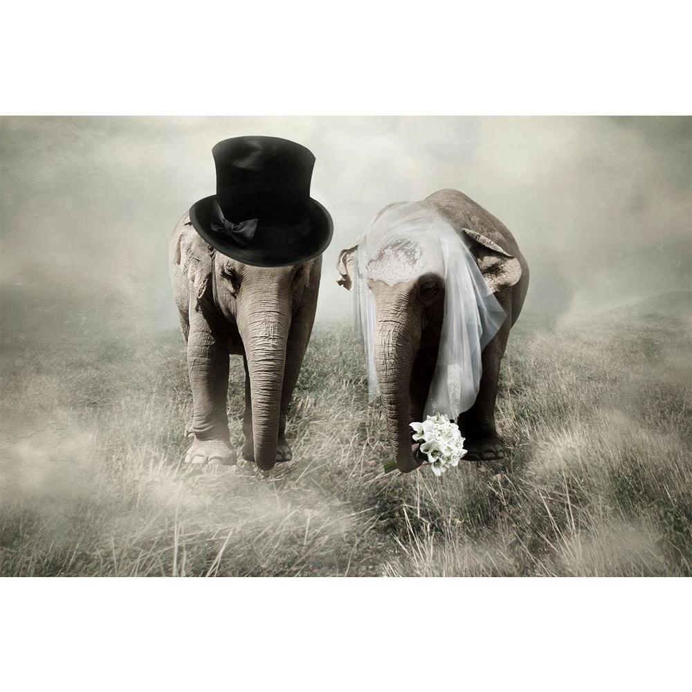 ArtzFolio Elephant Getting Married In Twenties Style Unframed Paper Poster-Paper Posters Unframed-AZART24694371POS_UN_L-Image Code 5003081 Vishnu Image Folio Pvt Ltd, IC 5003081, ArtzFolio, Paper Posters Unframed, Animals, Conceptual, Kids, Digital Art, elephant, getting, married, in, twenties, style, unframed, paper, poster, wall, large, size, for, living, room, home, decoration, big, framed, decor, posters, pitaara, box, modern, art, with, frame, bedroom, amazonbasics, door, drawing, small, decorative, of