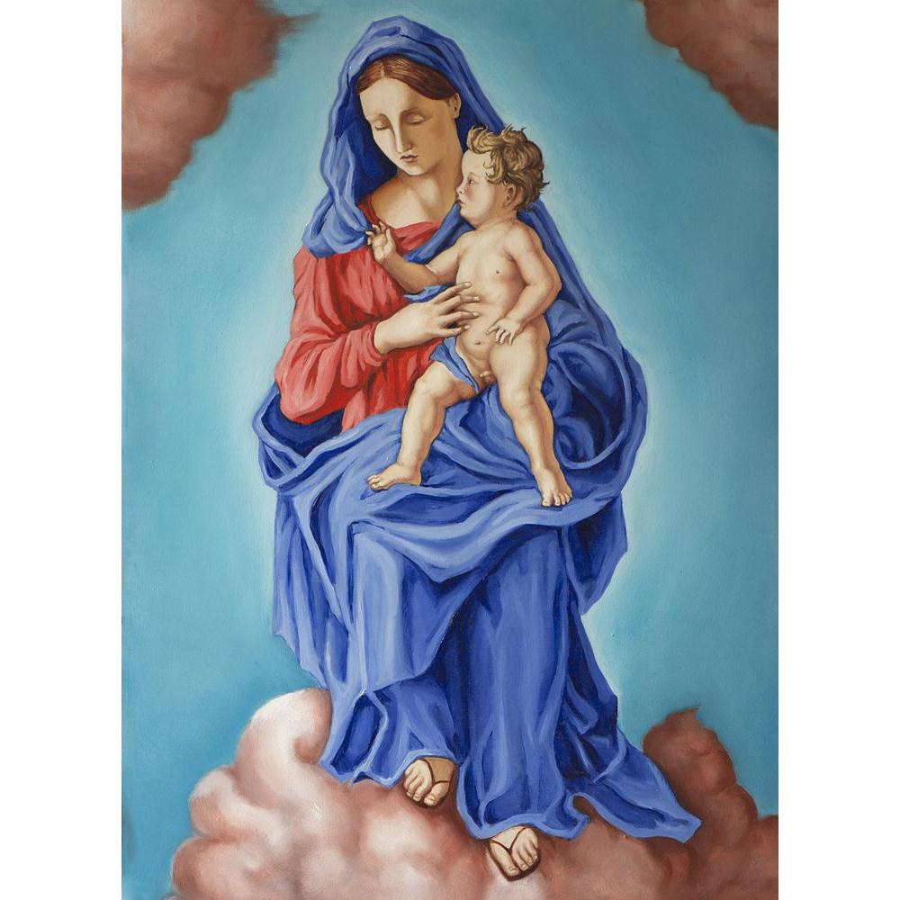 Artwork Of A Young Woman & Her Baby Canvas Painting Synthetic Frame-Paintings MDF Framing-AFF_FR-IC 5003084 IC 5003084, Art and Paintings, Baby, Children, Hobbies, Kids, Paintings, People, artwork, of, a, young, woman, her, canvas, painting, synthetic, frame, art, artist, brush, color, colors, easel, hobby, indoors, man, oil, paint, painter, palette, talent, under, artzfolio, wall decor for living room, wall frames for living room, frames for living room, wall art, canvas painting, wall frame, scenery, pant