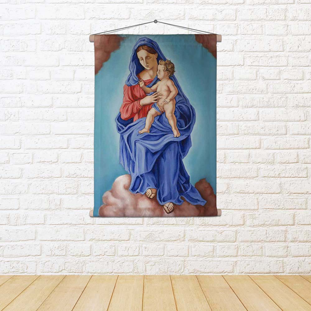 ArtzFolio Artwork Of A Young Woman & Her Baby Fabric Painting Tapestry Scroll Art Hanging-Scroll Art-AZART24694619TAP_L-Image Code 5003084 Vishnu Image Folio Pvt Ltd, IC 5003084, ArtzFolio, Scroll Art, Portraits, Fine Art Reprint, artwork, of, a, young, woman, her, baby, fabric, painting, tapestry, scroll, art, hanging, oil, canvas, painter, brush, easel, colors, pal, tapestries, room tapestry, hanging tapestry, huge tapestry, amazonbasics, tapestry cloth, fabric wall hanging, unique tapestries, wall tapest