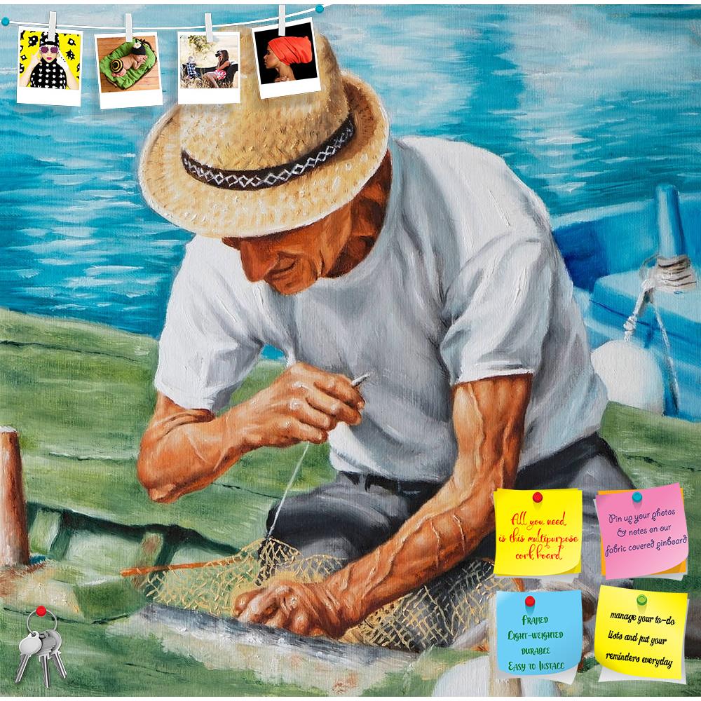 ArtzFolio Fisherman & His Fishing Net Printed Bulletin Board Notice Pin Board Soft Board | Frameless-Bulletin Boards Frameless-AZSAO24694623BLB_FL_L-Image Code 5003085 Vishnu Image Folio Pvt Ltd, IC 5003085, ArtzFolio, Bulletin Boards Frameless, Portraits, Fine Art Reprint, fisherman, his, fishing, net, printed, bulletin, board, notice, pin, soft, frameless, oil, canvas, representing, painter, painting, brush, easel, colors, pal, pin up board, push pin board, extra large cork board, big pin board, notice bo