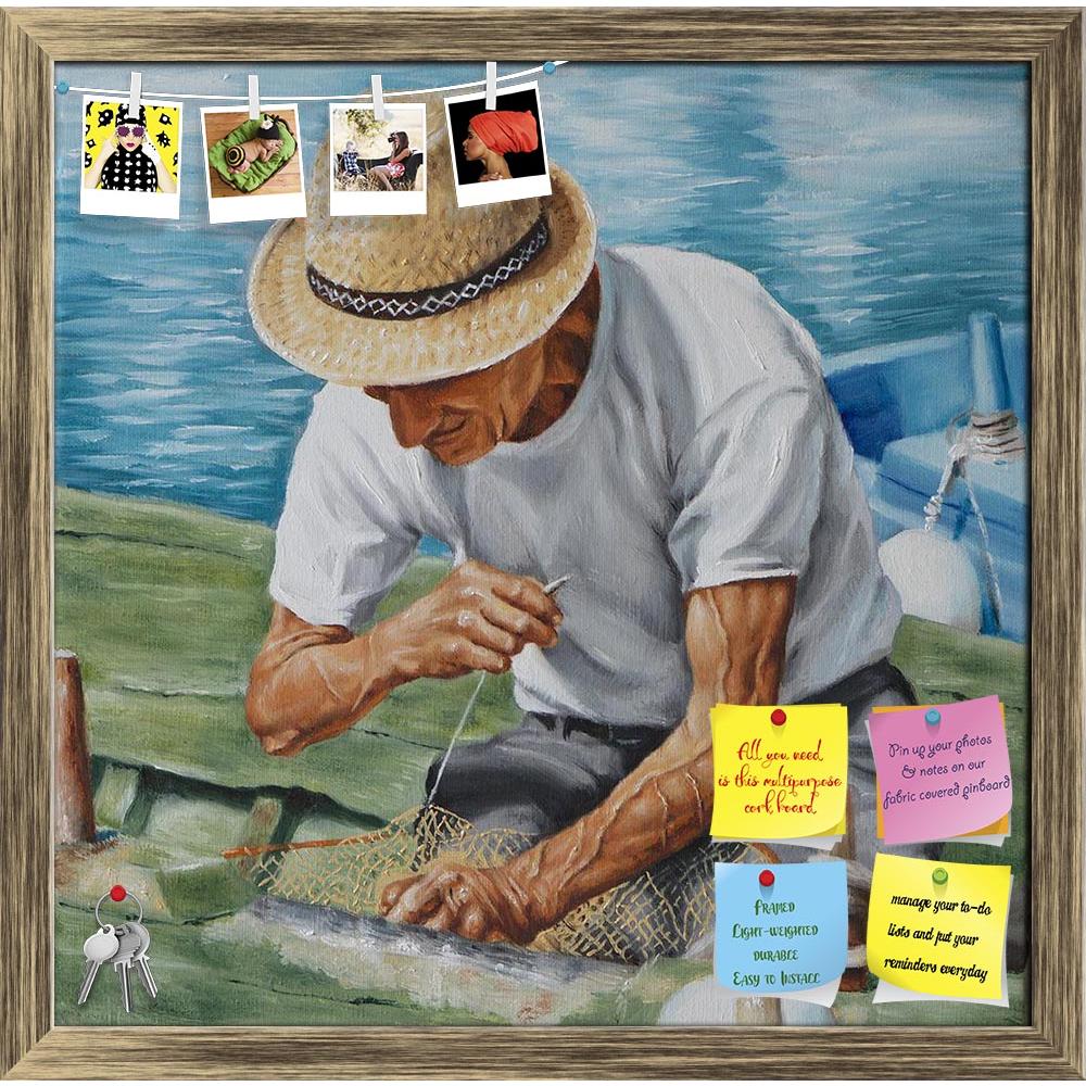 ArtzFolio Fisherman & His Fishing Net Printed Bulletin Board Notice Pin Board Soft Board | Framed-Bulletin Boards Framed-AZSAO24694623BLB_FR_L-Image Code 5003085 Vishnu Image Folio Pvt Ltd, IC 5003085, ArtzFolio, Bulletin Boards Framed, Portraits, Fine Art Reprint, fisherman, his, fishing, net, printed, bulletin, board, notice, pin, soft, framed, oil, canvas, representing, painter, painting, brush, easel, colors, pal, pin up board, push pin board, extra large cork board, big pin board, notice board, small b