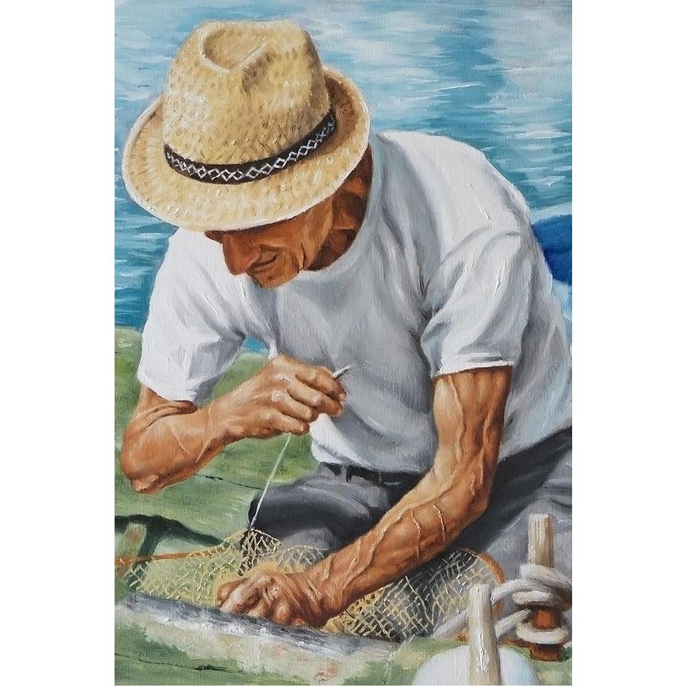 ArtzFolio Fisherman & His Fishing Net Unframed Paper Poster-Paper Posters Unframed-AZART24694623POS_UN_L-Image Code 5003085 Vishnu Image Folio Pvt Ltd, IC 5003085, ArtzFolio, Paper Posters Unframed, Portraits, Fine Art Reprint, fisherman, his, fishing, net, unframed, paper, poster, wall, large, size, for, living, room, home, decoration, big, framed, decor, posters, pitaara, box, modern, art, with, frame, bedroom, amazonbasics, door, drawing, small, decorative, office, reception, multiple, friends, images, r