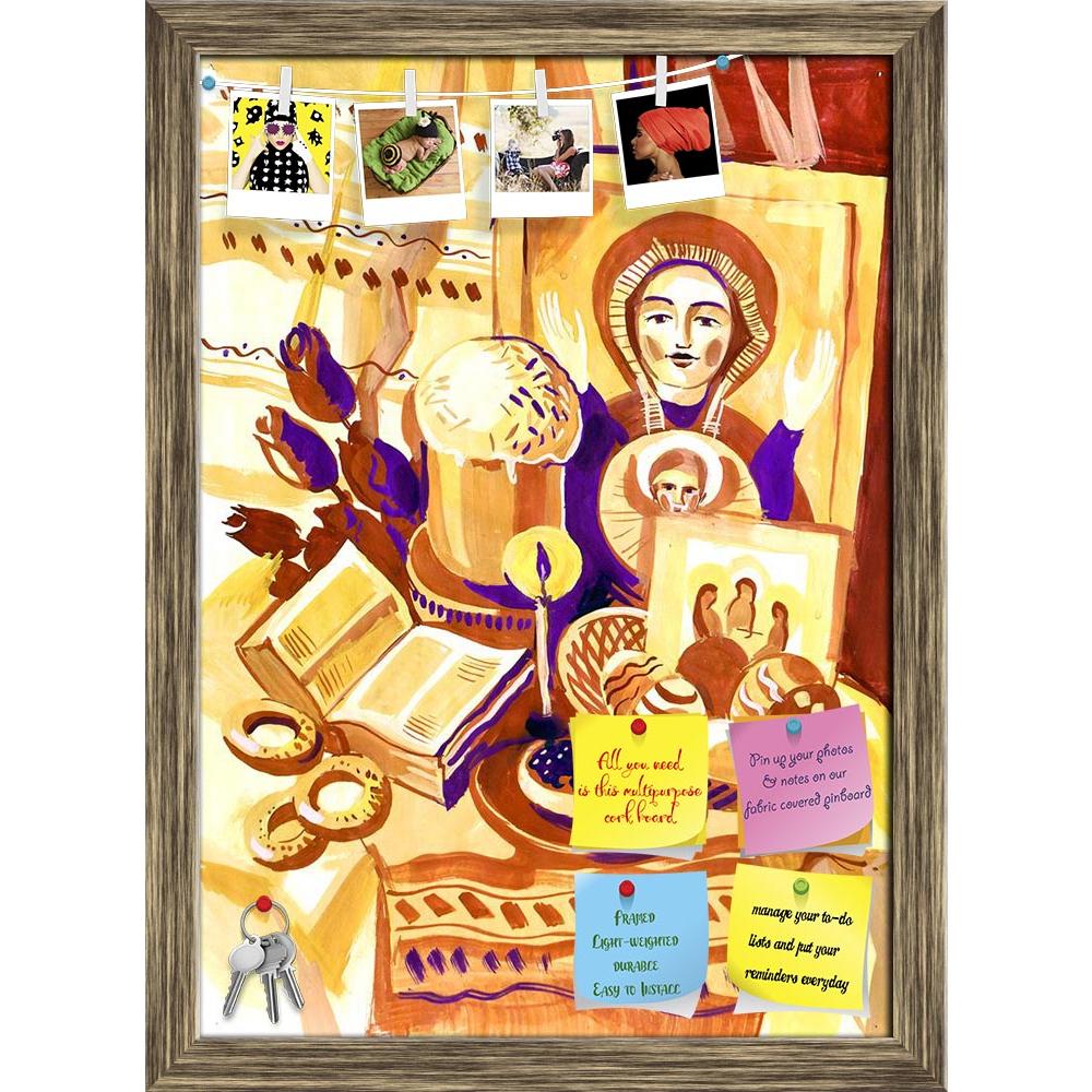 ArtzFolio Easter Still Life With An Icon Printed Bulletin Board Notice Pin Board Soft Board | Framed-Bulletin Boards Framed-AZSAO24709395BLB_FR_L-Image Code 5003090 Vishnu Image Folio Pvt Ltd, IC 5003090, ArtzFolio, Bulletin Boards Framed, Religious, Fine Art Reprint, easter, still, life, with, an, icon, printed, bulletin, board, notice, pin, soft, framed, hand-drawn, gouache, abstract, abstraction, artistic, beauty, bible, brush, brush-stroke, candle, color, colorful, decorative, drapery, drawing, drip, dr