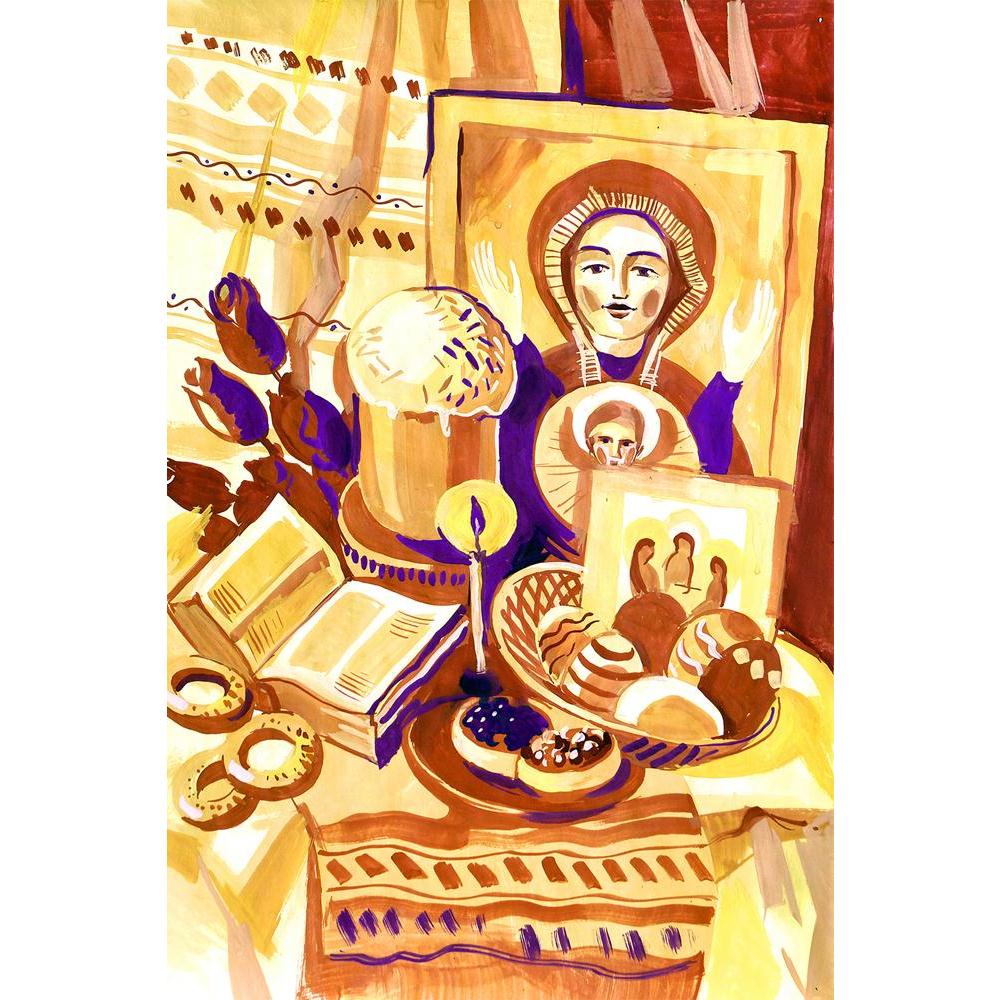ArtzFolio Easter Still Life With An Icon Unframed Paper Poster-Paper Posters Unframed-AZART24709395POS_UN_L-Image Code 5003090 Vishnu Image Folio Pvt Ltd, IC 5003090, ArtzFolio, Paper Posters Unframed, Religious, Fine Art Reprint, easter, still, life, with, an, icon, unframed, paper, poster, wall, large, size, for, living, room, home, decoration, big, framed, decor, posters, pitaara, box, modern, art, frame, bedroom, amazonbasics, door, drawing, small, decorative, office, reception, multiple, friends, image