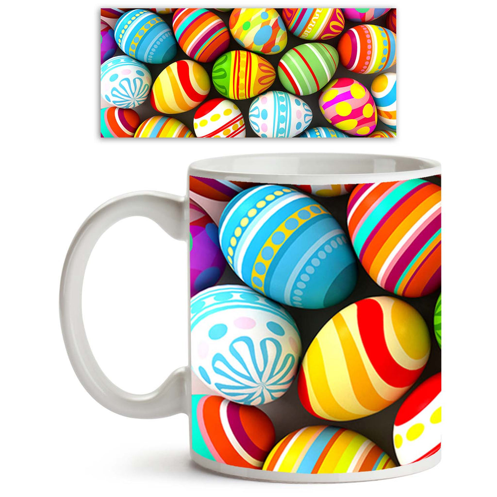 ArtzFolio Happy Easter Ceramic Coffee Tea Mug Inside White-Coffee Mugs-AZKIT24723073MUG_L-Image Code 5003091 Vishnu Image Folio Pvt Ltd, IC 5003091, ArtzFolio, Coffee Mugs, Food & Beverage, Photography, happy, easter, ceramic, coffee, tea, mug, inside, white, background, painted, eggs, conceptual, 3d, render, food, decoration, brightly, nobody, copy, spring, row, day, three-dimensional, shot, life, culture, holiday, bright, spotted, pastel, event, varicolored, paint, gift, traditional, striped, shape, compu