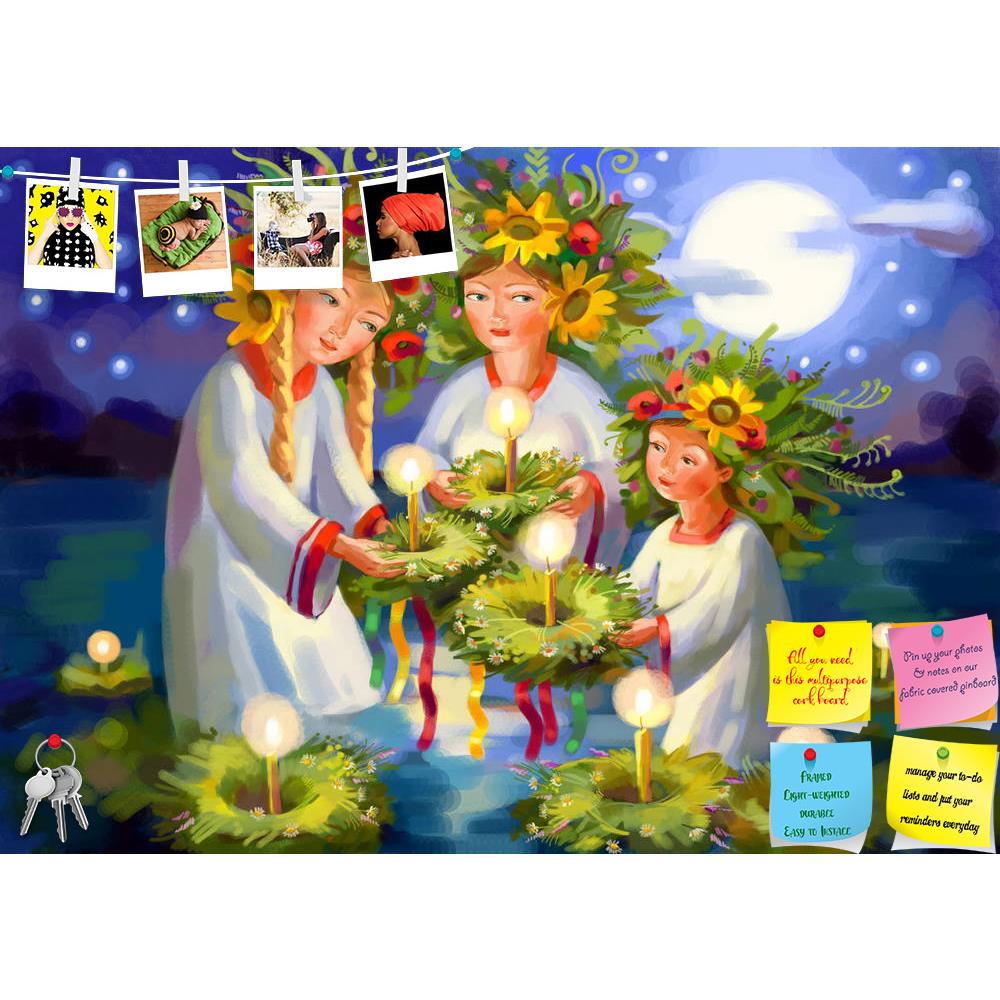 ArtzFolio Midsummer Day Printed Bulletin Board Notice Pin Board Soft Board | Frameless-Bulletin Boards Frameless-AZSAO24723109BLB_FL_L-Image Code 5003092 Vishnu Image Folio Pvt Ltd, IC 5003092, ArtzFolio, Bulletin Boards Frameless, Kids, Fine Art Reprint, midsummer, day, printed, bulletin, board, notice, pin, soft, frameless, summer, solstice, ivan, kupala, pagan, holiday, hand-drawing, fun, art, folk, lake, moon, girl, fire, june, river, night, dress, women, young, plant, happy, meadow, wreath, flower, sym