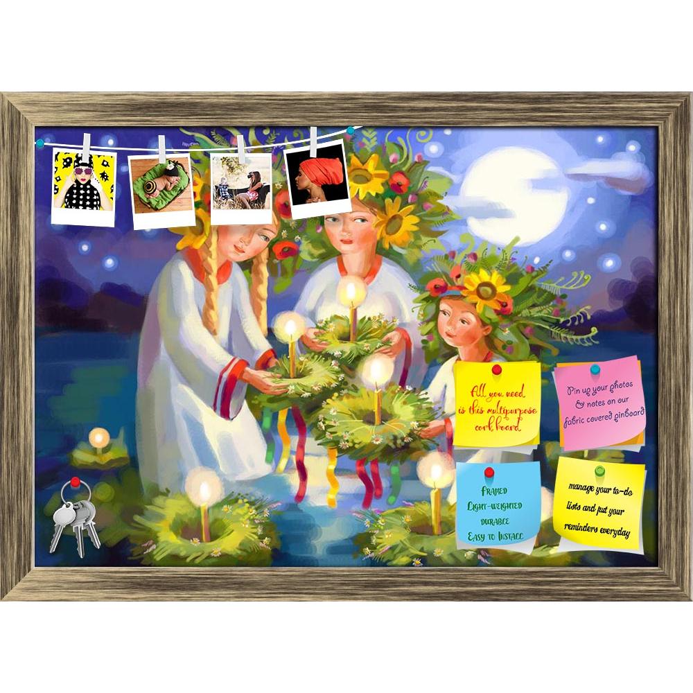 ArtzFolio Midsummer Day Printed Bulletin Board Notice Pin Board Soft Board | Framed-Bulletin Boards Framed-AZSAO24723109BLB_FR_L-Image Code 5003092 Vishnu Image Folio Pvt Ltd, IC 5003092, ArtzFolio, Bulletin Boards Framed, Kids, Fine Art Reprint, midsummer, day, printed, bulletin, board, notice, pin, soft, framed, summer, solstice, ivan, kupala, pagan, holiday, hand-drawing, fun, art, folk, lake, moon, girl, fire, june, river, night, dress, women, young, plant, happy, meadow, wreath, flower, symbol, ethnic,