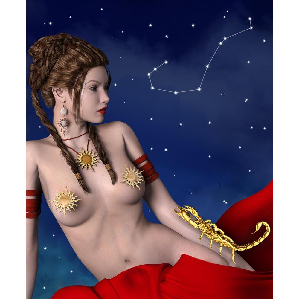 Zodiac Series Scorpio Canvas Painting Synthetic Frame-Paintings MDF Framing-AFF_FR-IC 5003095 IC 5003095, Astrology, Digital, Digital Art, Fantasy, Fashion, Futurism, Graphic, Horoscope, Illustrations, Individuals, People, Portraits, Signs, Signs and Symbols, Sun Signs, Symbols, Zodiac, series, scorpio, canvas, painting, synthetic, frame, scorpion, beautiful, beauty, braid, calendar, character, constellation, drape, earring, element, female, fortune, telling, future, girl, gold, hairstyle, illustration, lad