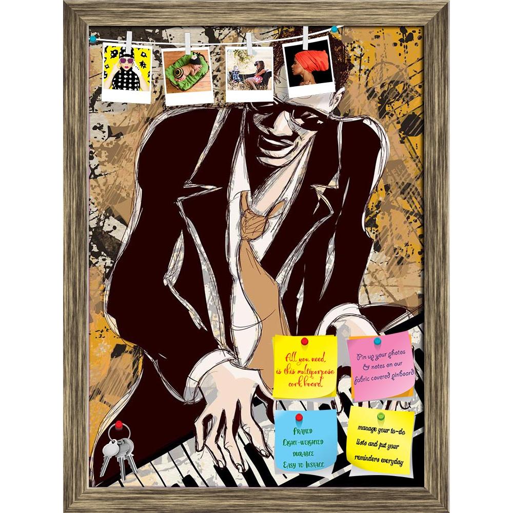 ArtzFolio Afro American Jazz Pianist Printed Bulletin Board Notice Pin Board Soft Board | Framed-Bulletin Boards Framed-AZSAO24739253BLB_FR_L-Image Code 5003096 Vishnu Image Folio Pvt Ltd, IC 5003096, ArtzFolio, Bulletin Boards Framed, Music & Dance, Digital Art, afro, american, jazz, pianist, printed, bulletin, board, notice, pin, soft, framed, pin up board, push pin board, extra large cork board, big pin board, notice board, small bulletin board, cork board, wall notice board, giant cork board, bulletin b