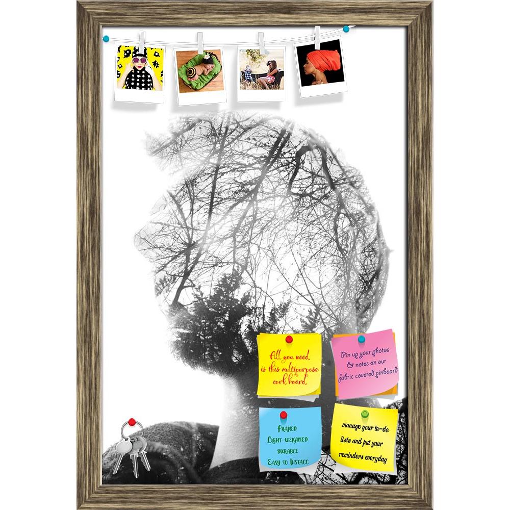 ArtzFolio Man's Face Staring & Pondering In Wonder D1 Printed Bulletin Board Notice Pin Board Soft Board | Framed-Bulletin Boards Framed-AZSAO24802337BLB_FR_L-Image Code 5003104 Vishnu Image Folio Pvt Ltd, IC 5003104, ArtzFolio, Bulletin Boards Framed, Conceptual, Portraits, Photography, man's, face, staring, pondering, in, wonder, d1, printed, bulletin, board, notice, pin, soft, framed, human, nature, double, exposure, tree, leafs, wilderness, man, male, person, head, branches, white, isolated, calm, peace