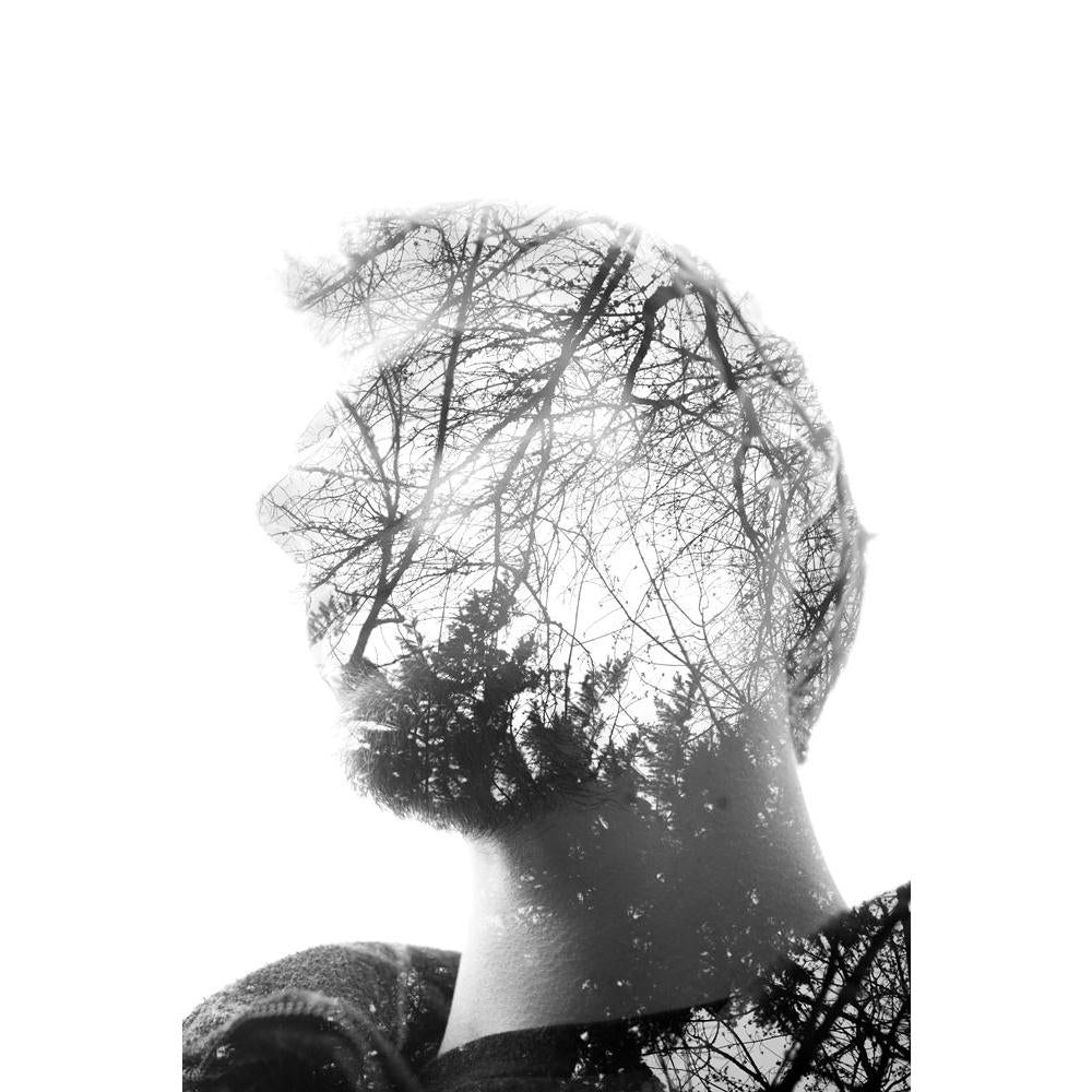 Man's Face Staring & Pondering In Wonder Canvas Painting Synthetic Frame-Paintings MDF Framing-AFF_FR-IC 5003104 IC 5003104, Abstract Expressionism, Abstracts, Black and White, Botanical, Conceptual, Floral, Flowers, Individuals, Nature, Portraits, Scenic, Semi Abstract, Spiritual, White, man's, face, staring, pondering, in, wonder, canvas, painting, synthetic, frame, double, exposure, abstract, artistic, branches, calm, creative, eco, effect, environment, head, human, isolated, leafs, leaves, male, man, me