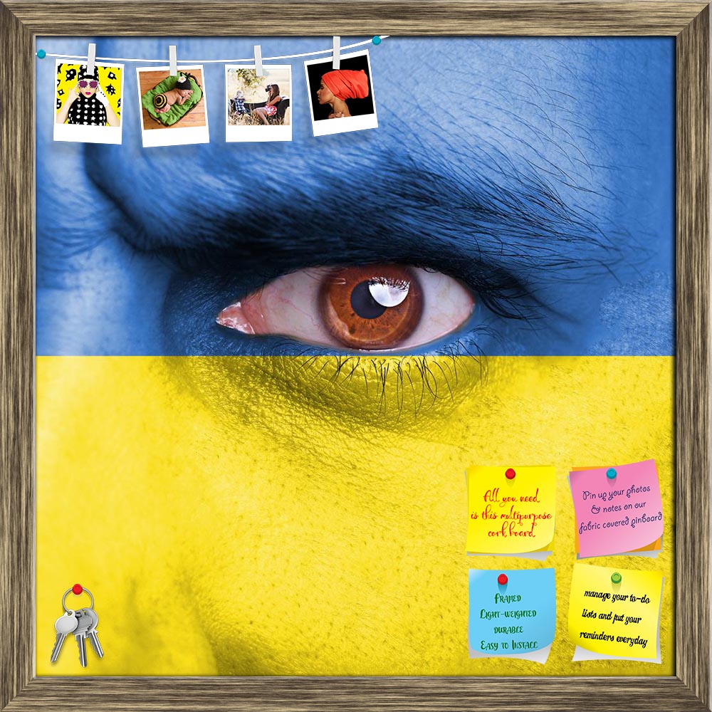 ArtzFolio Ukraine Flag Painted On Face Printed Bulletin Board Notice Pin Board Soft Board | Framed-Bulletin Boards Framed-AZSAO24914212BLB_FR_L-Image Code 5003116 Vishnu Image Folio Pvt Ltd, IC 5003116, ArtzFolio, Bulletin Boards Framed, Places, Portraits, Photography, ukraine, flag, painted, on, face, printed, bulletin, board, notice, pin, soft, framed, flagart, background, blue, citizen, color, colour, country, europe, expression, eye, paint, facial, fan, fanatic, finger, follower, freedom, green, indepen