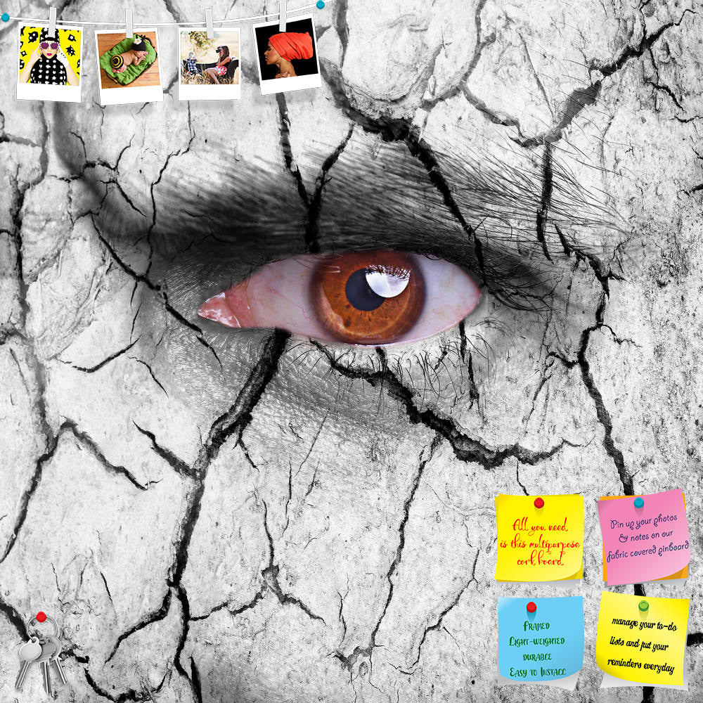 ArtzFolio Cracked Earth Surface With Brown Eye Printed Bulletin Board Notice Pin Board Soft Board | Frameless-Bulletin Boards Frameless-AZSAO24914215BLB_FL_L-Image Code 5003117 Vishnu Image Folio Pvt Ltd, IC 5003117, ArtzFolio, Bulletin Boards Frameless, Conceptual, Portraits, Digital Art, cracked, earth, surface, with, brown, eye, printed, bulletin, board, notice, pin, soft, frameless, dry, skin, eyes, aged, concept, broken, face, design, woman, harsh, thirst, closeup, terra, rough, fissure, peel, fine, dr