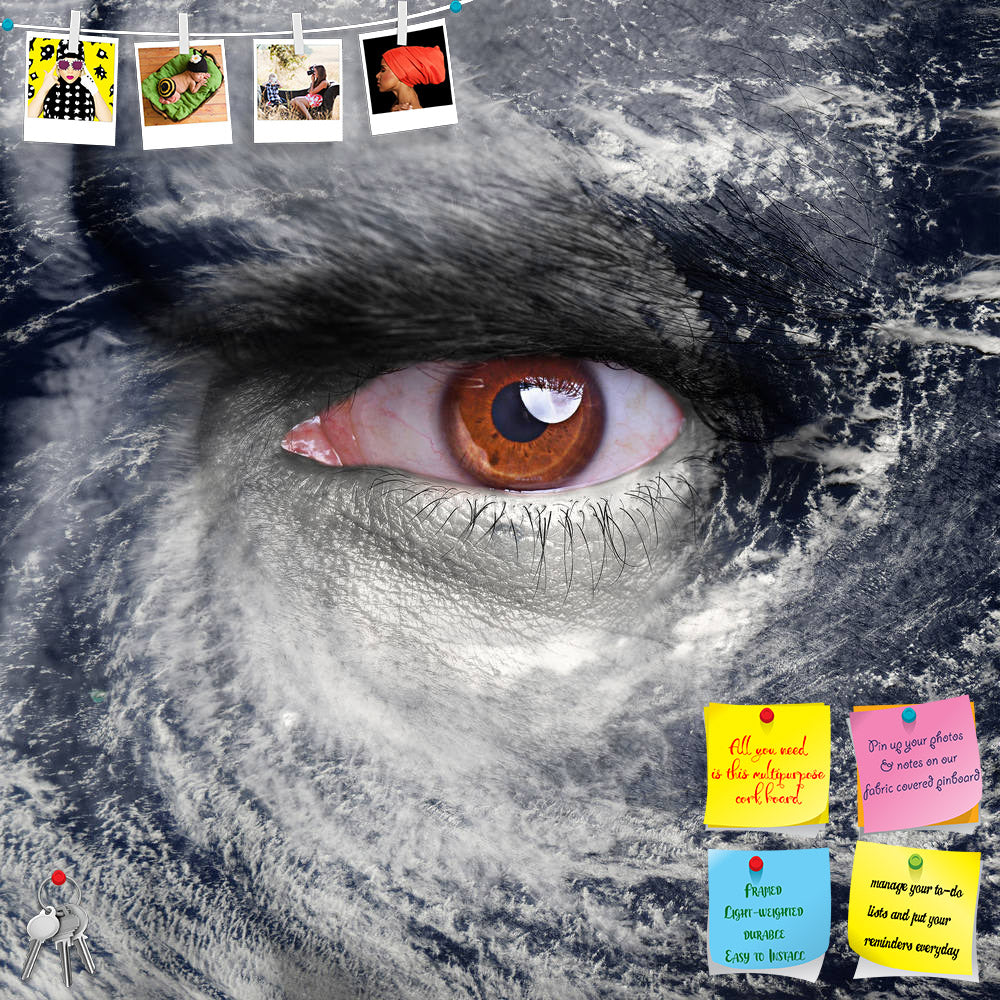 ArtzFolio Blue Eye In The Middle Of A Tropical Hurricane D2 Printed Bulletin Board Notice Pin Board Soft Board | Frameless-Bulletin Boards Frameless-AZSAO24925220BLB_FL_L-Image Code 5003121 Vishnu Image Folio Pvt Ltd, IC 5003121, ArtzFolio, Bulletin Boards Frameless, Conceptual, Portraits, Digital Art, blue, eye, in, the, middle, of, a, tropical, hurricane, d2, printed, bulletin, board, notice, pin, soft, frameless, storm, weather, sea, durability, responsibility, nautical, green, earth, expression, symbol,