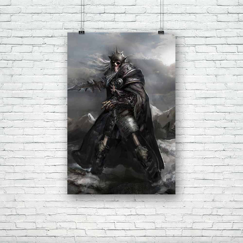 Knight Warrior Unframed Paper Poster-Paper Posters Unframed-POS_UN-IC 5003123 IC 5003123, Art and Paintings, Paintings, knight, warrior, unframed, paper, poster, skeleton, demon, evil, skull, satan, afterlife, anger, angry, apocalyptic, armored, art, bad, cold, dead, demonic, diabolic, doom, ember, energy, general, ice, imaginary, king, myth, mythology, painting, undead, wallpaper, winter, artzfolio, posters, wall posters, posters for room, posters for room decoration, office poster, door poster, baby poste