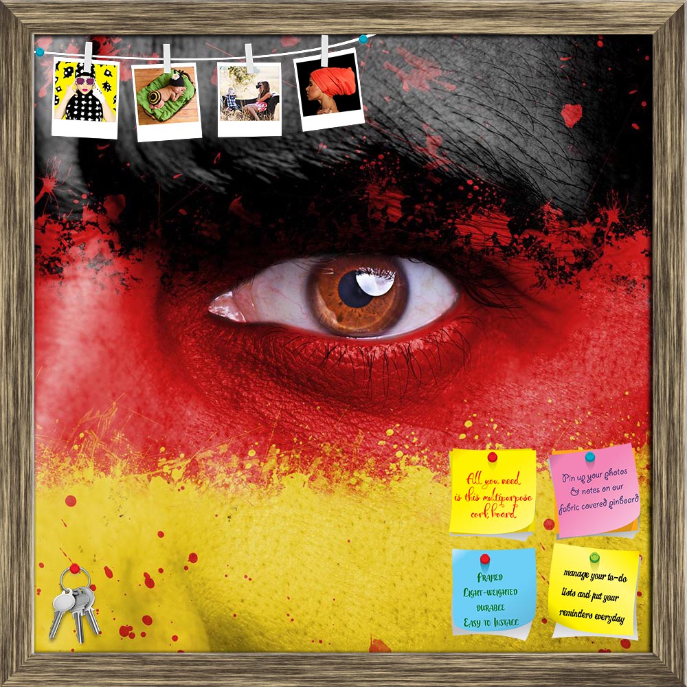 ArtzFolio Germany Flag Painted On Angry Man Face Printed Bulletin Board Notice Pin Board Soft Board | Framed-Bulletin Boards Framed-AZSAO24972009BLB_FR_L-Image Code 5003130 Vishnu Image Folio Pvt Ltd, IC 5003130, ArtzFolio, Bulletin Boards Framed, Places, Portraits, Photography, germany, flag, painted, on, angry, man, face, printed, bulletin, board, notice, pin, soft, framed, eye, facial, finger, paint, bands, supporter, state, green, follower, passion, expression, red, yellow, sign, symbol, freedom, tricol