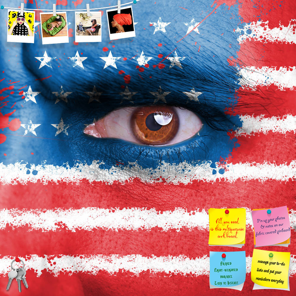ArtzFolio USA Flag Painted On Angry Man Face Printed Bulletin Board Notice Pin Board Soft Board | Frameless-Bulletin Boards Frameless-AZSAO24972107BLB_FL_L-Image Code 5003132 Vishnu Image Folio Pvt Ltd, IC 5003132, ArtzFolio, Bulletin Boards Frameless, Places, Portraits, Photography, usa, flag, painted, on, angry, man, face, printed, bulletin, board, notice, pin, soft, frameless, eye, america, supporter, green, support, us, facial, stars, and, stripes, white, follower, passion, expression, red, concept, ame