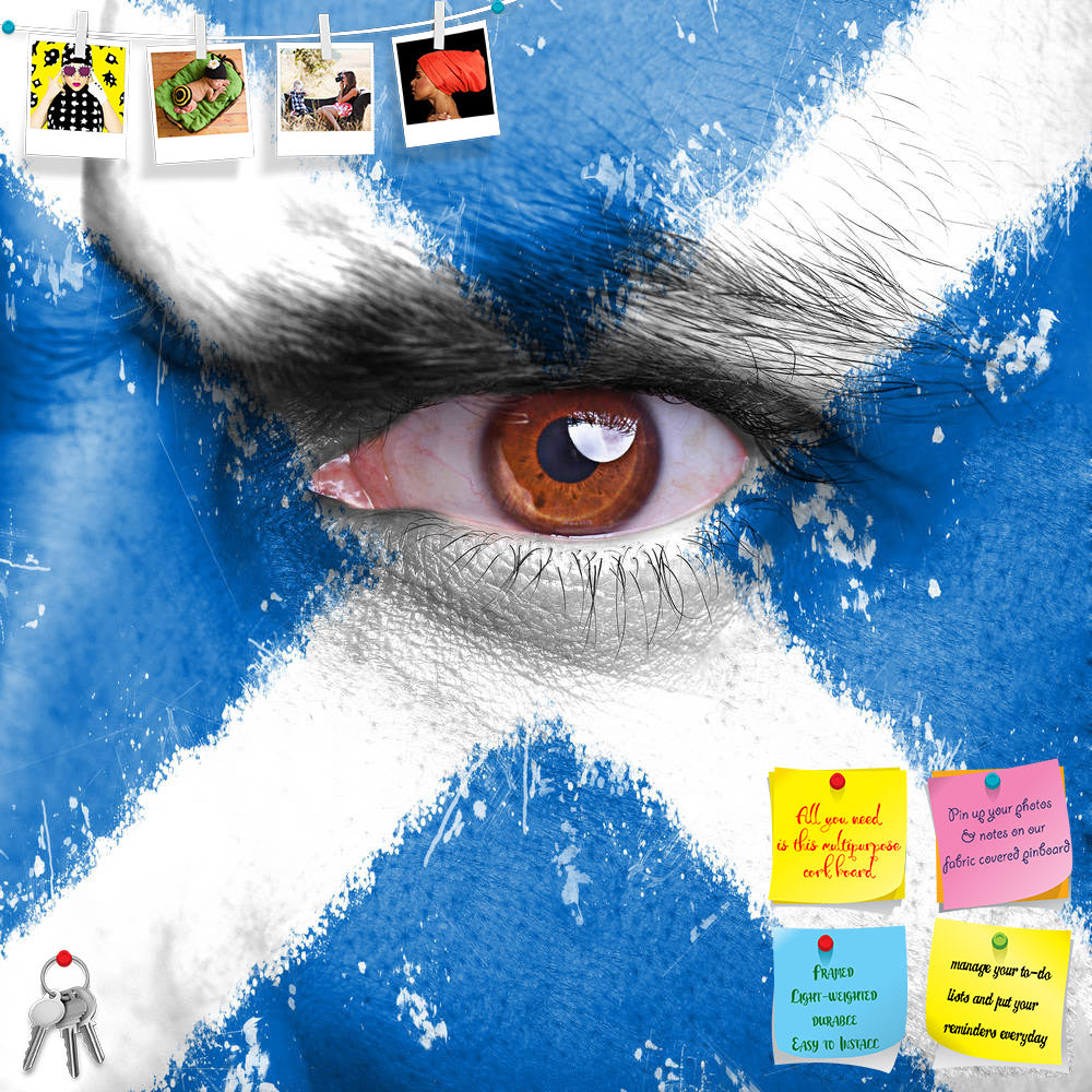 ArtzFolio Scotland Flag Painted On Angry Man Face Printed Bulletin Board Notice Pin Board Soft Board | Frameless-Bulletin Boards Frameless-AZSAO24972935BLB_FL_L-Image Code 5003135 Vishnu Image Folio Pvt Ltd, IC 5003135, ArtzFolio, Bulletin Boards Frameless, Places, Portraits, Photography, scotland, flag, painted, on, angry, man, face, printed, bulletin, board, notice, pin, soft, frameless, cross, splash, celtic, uk, united, kingdom, facial, finger, paint, saltire, supporter, white, follower, passion, expres
