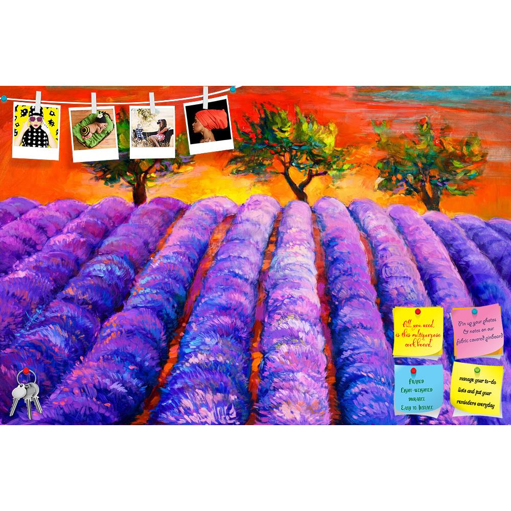 ArtzFolio Artwork Of Lavender Fields & Trees Printed Bulletin Board Notice Pin Board Soft Board | Frameless-Bulletin Boards Frameless-AZSAO25101186BLB_FL_L-Image Code 5003150 Vishnu Image Folio Pvt Ltd, IC 5003150, ArtzFolio, Bulletin Boards Frameless, Landscapes, Fine Art Reprint, artwork, of, lavender, fields, trees, printed, bulletin, board, notice, pin, soft, frameless, original, oil, painting, canvas.sunset, landscape.modern, impressionism, field, purple, background, countryside, green, flower, grass, 