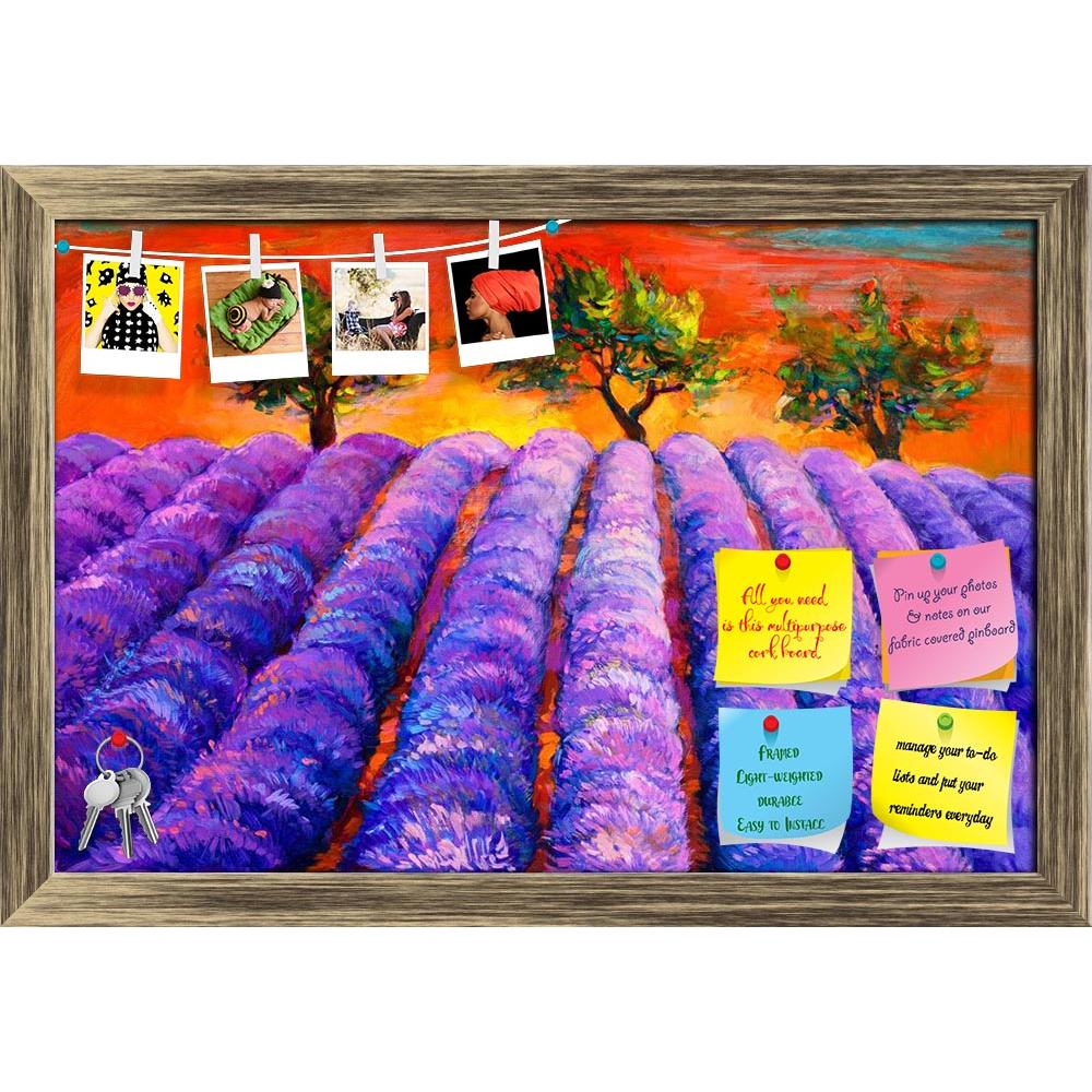 ArtzFolio Artwork Of Lavender Fields & Trees Printed Bulletin Board Notice Pin Board Soft Board | Framed-Bulletin Boards Framed-AZSAO25101186BLB_FR_L-Image Code 5003150 Vishnu Image Folio Pvt Ltd, IC 5003150, ArtzFolio, Bulletin Boards Framed, Landscapes, Fine Art Reprint, artwork, of, lavender, fields, trees, printed, bulletin, board, notice, pin, soft, framed, original, oil, painting, canvas.sunset, landscape.modern, impressionism, field, purple, background, countryside, green, flower, grass, landscape, b