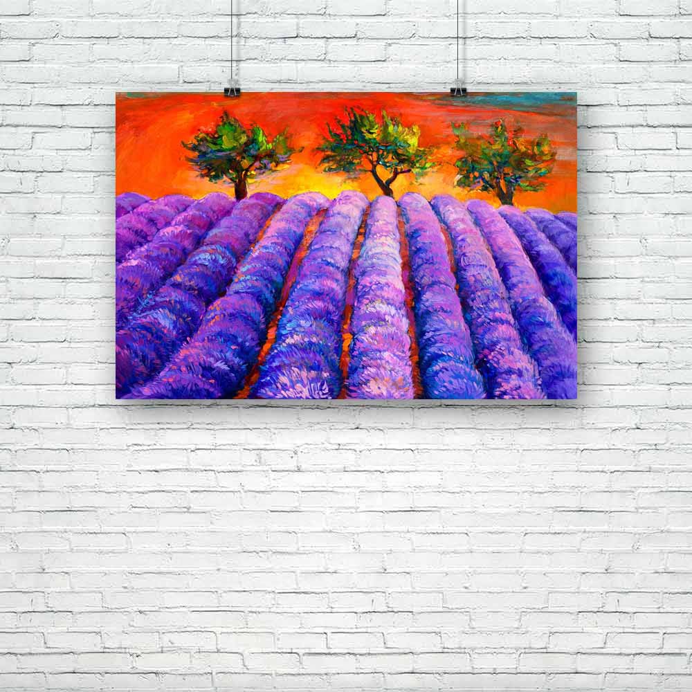 Lavender Fields & Trees Unframed Paper Poster-Paper Posters Unframed-POS_UN-IC 5003150 IC 5003150, Abstract Expressionism, Abstracts, Art and Paintings, Botanical, Floral, Flowers, Illustrations, Impressionism, Japanese, Landscapes, Modern Art, Nature, Paintings, Rural, Scenic, Seasons, Semi Abstract, Signs, Signs and Symbols, Sunsets, lavender, fields, trees, unframed, paper, poster, abstract, acrylic, art, artistic, background, beautiful, blue, bright, brush, canvas, charming, color, colorful, cottage, co