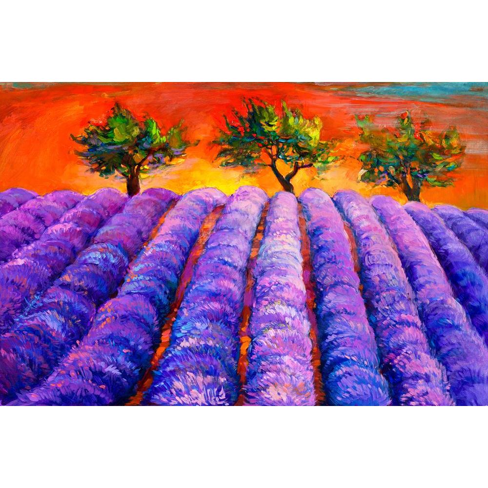 Artwork Of Lavender Fields & Trees Canvas Painting Synthetic Frame-Paintings MDF Framing-AFF_FR-IC 5003150 IC 5003150, Abstract Expressionism, Abstracts, Art and Paintings, Botanical, Floral, Flowers, Illustrations, Impressionism, Japanese, Landscapes, Modern Art, Nature, Paintings, Rural, Scenic, Seasons, Semi Abstract, Signs, Signs and Symbols, Sunsets, artwork, of, lavender, fields, trees, canvas, painting, synthetic, frame, abstract, acrylic, art, artistic, background, beautiful, blue, bright, brush, ch