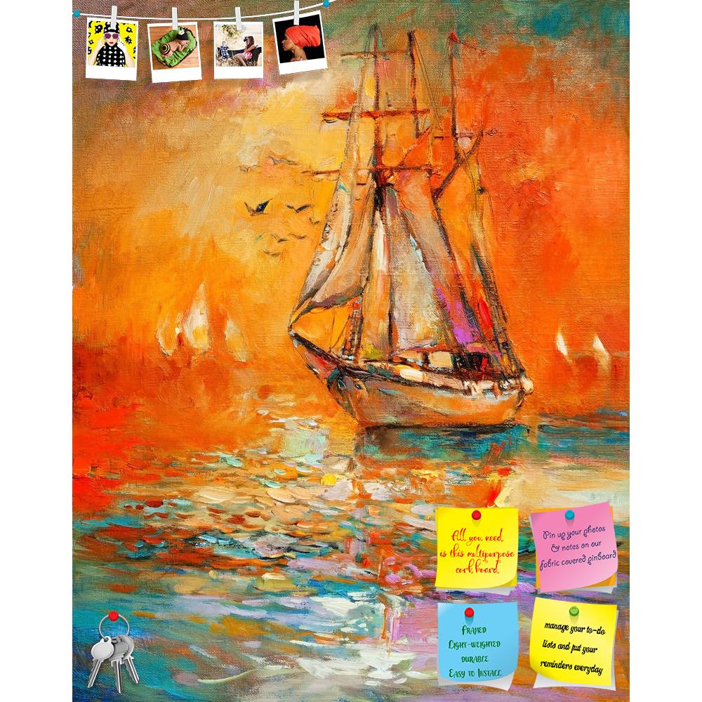 ArtzFolio Artwork Of Sail Ship & Sea D4 Printed Bulletin Board Notice Pin Board Soft Board | Frameless-Bulletin Boards Frameless-AZSAO25101188BLB_FL_L-Image Code 5003151 Vishnu Image Folio Pvt Ltd, IC 5003151, ArtzFolio, Bulletin Boards Frameless, Landscapes, Fine Art Reprint, artwork, of, sail, ship, sea, d4, printed, bulletin, board, notice, pin, soft, frameless, original, oil, painting, canvas.golden, sunset, ocean.modern, impressionism, abstract, acrylic, art, artist, artistic, backdrop, background, bea
