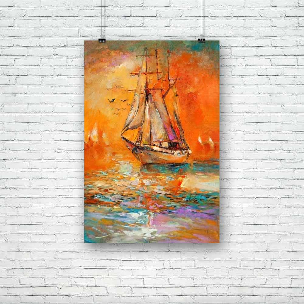Sail Ship & Sea D4 Unframed Paper Poster-Paper Posters Unframed-POS_UN-IC 5003151 IC 5003151, Abstract Expressionism, Abstracts, Art and Paintings, Automobiles, Boats, Drawing, Illustrations, Impressionism, Landscapes, Modern Art, Nature, Nautical, Paintings, Scenic, Semi Abstract, Signs, Signs and Symbols, Sketches, Sunsets, Transportation, Travel, Vehicles, Watercolour, sail, ship, sea, d4, unframed, paper, poster, oil, painting, abstract, acrylic, art, artist, artistic, artwork, backdrop, background, bea